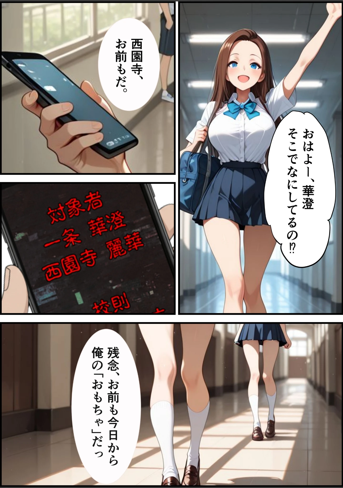 「校則改変アプリ〜ゴミ扱いしてた俺の肉棒で女王たちがメス堕ち【モザイク版】（単話）」（むちプリギャル舎） 試し読み 11ページ目