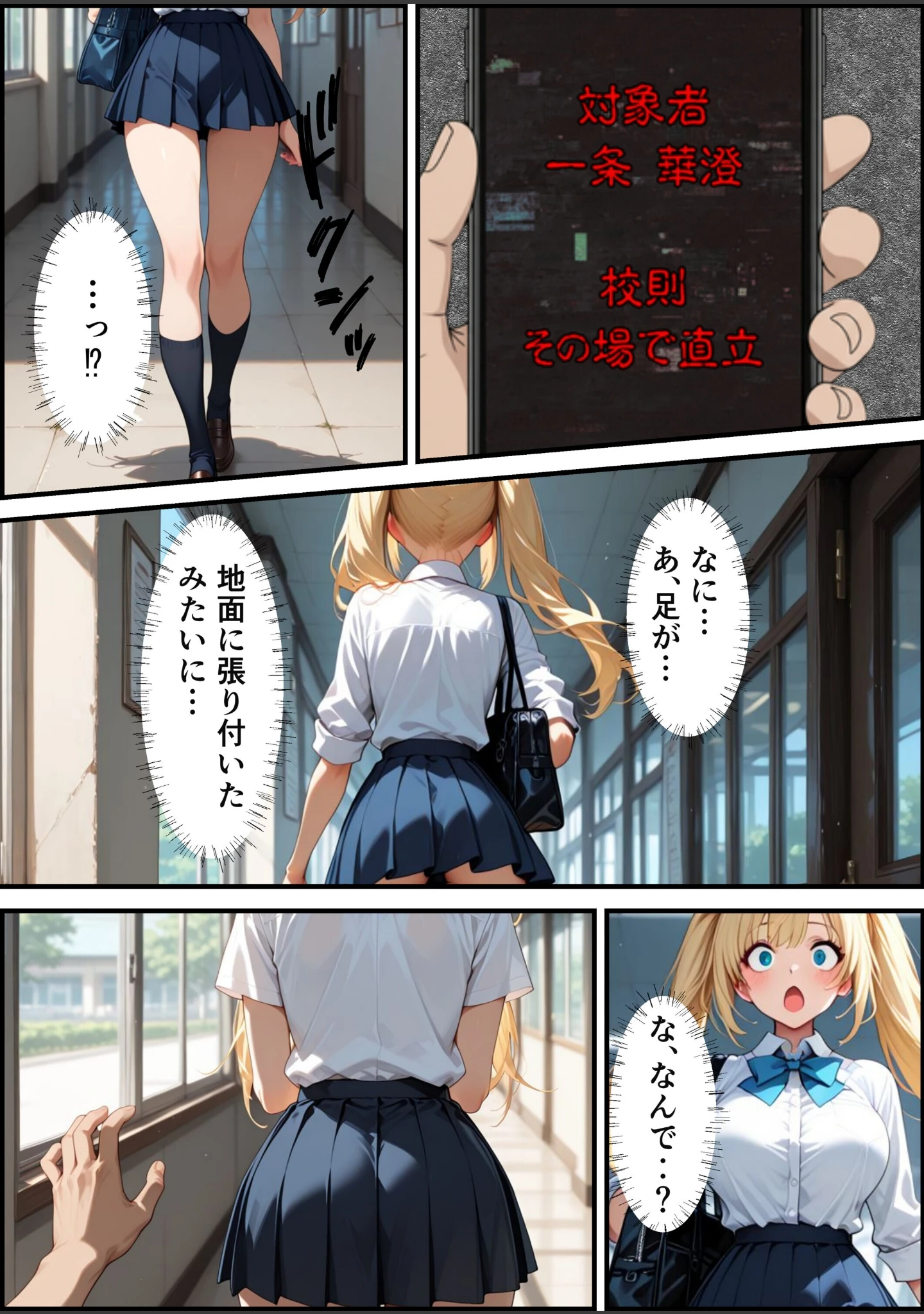 「校則改変アプリ〜ゴミ扱いしてた俺の肉棒で女王たちがメス堕ち【モザイク版】（単話）」（むちプリギャル舎） 試し読み 9ページ目