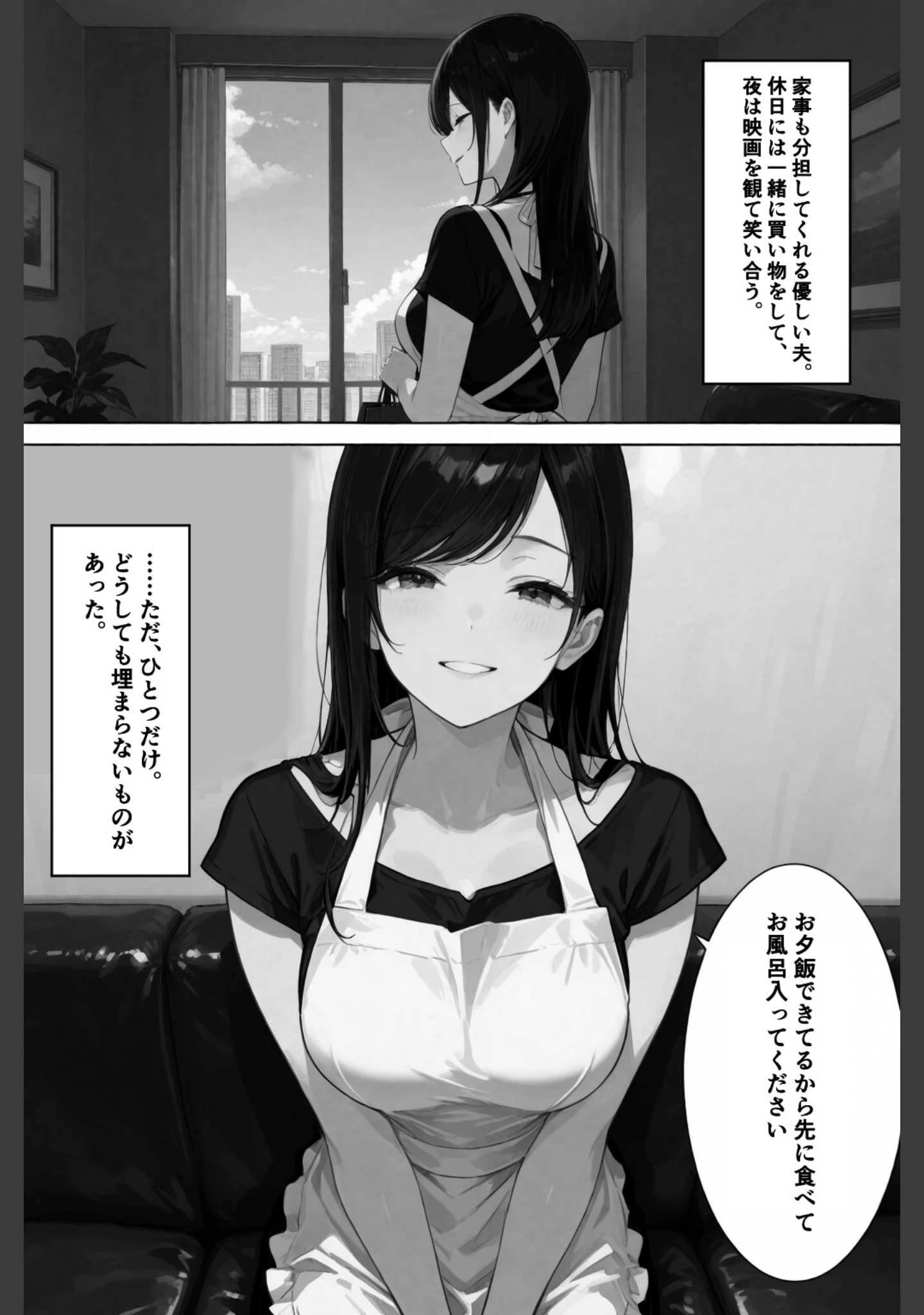 「穢サレタガリ〜夫では満足できない身体〜【棒消し修正版】（単話）」（愛罠） 試し読み 2ページ目