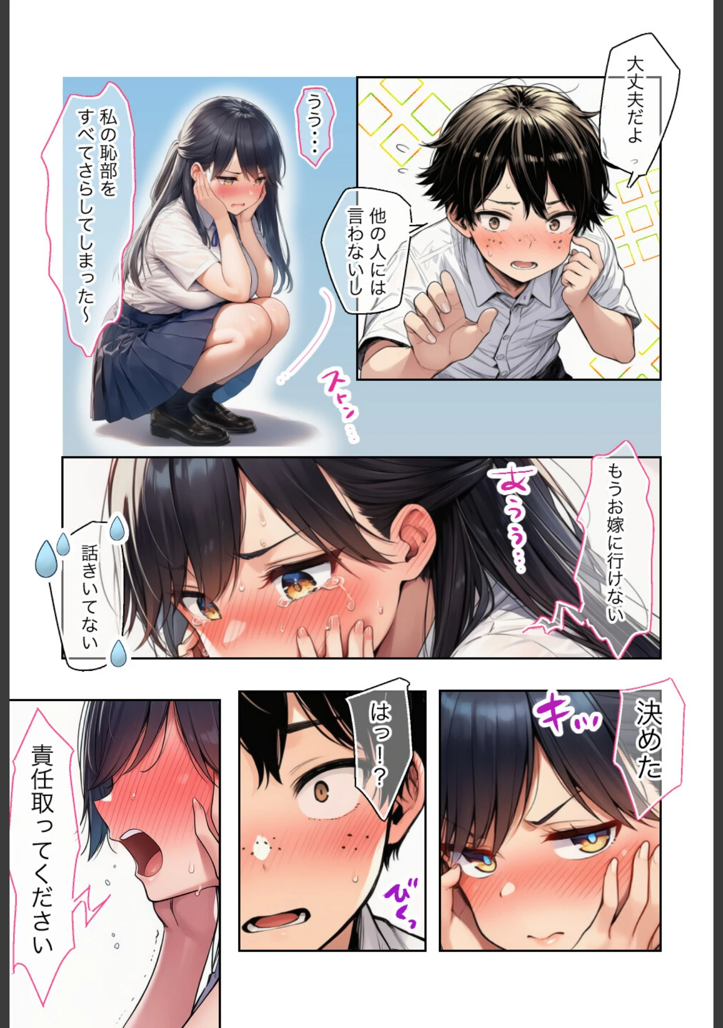 「清楚で頭が悪くてエロマンガ大好きな彼女【モザイク版】（単話）」（絵師たか） 試し読み 13ページ目