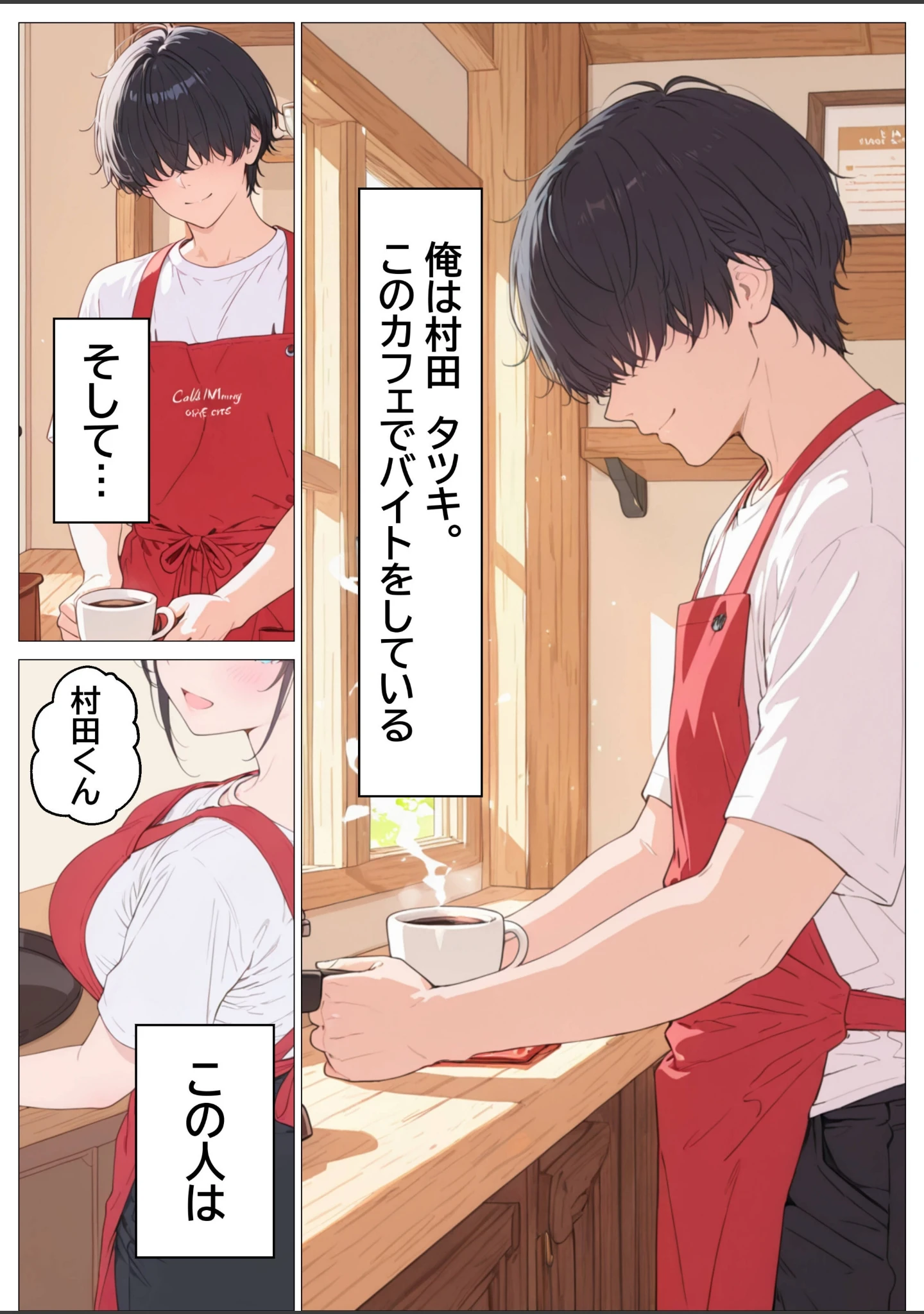 「雨でびしょ濡れのバ先人妻を連れ込んで生ハメした話【モザイク版】」（つきつき工房） 試し読み 2ページ目