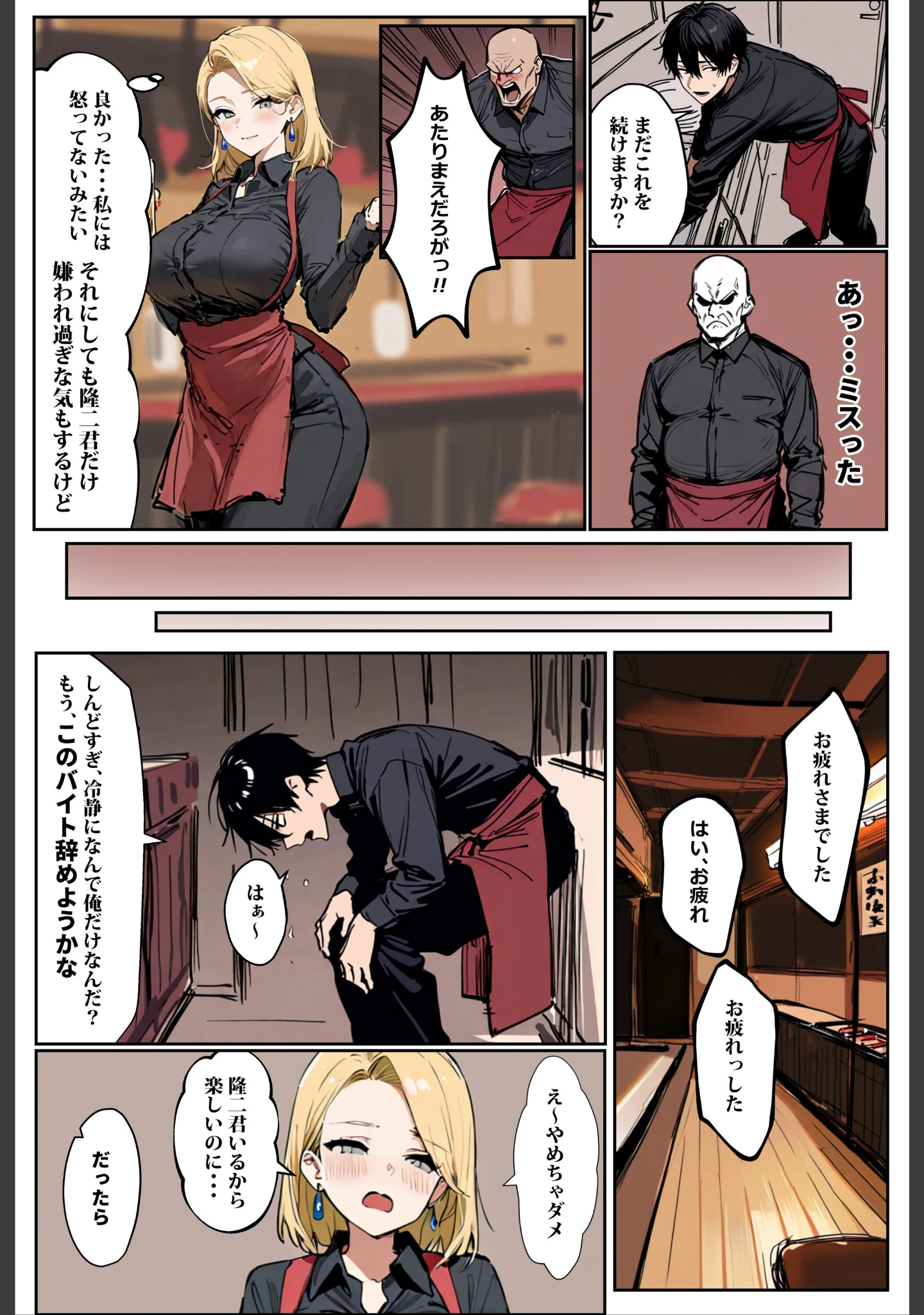 「バ先のギャルママ（25）はなぜ？誰にもバレないように店長のチ〇ポをしゃぶっていたのか？【棒消し修正版】」（エロマンガールズ） 試し読み 7ページ目