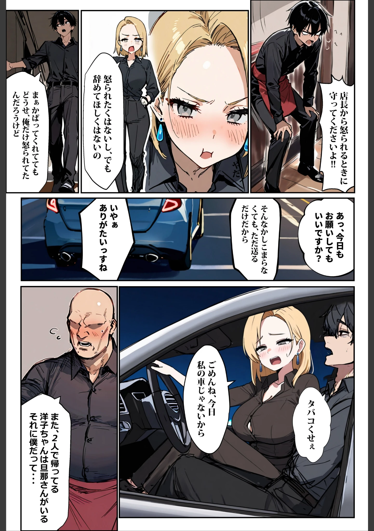 「バ先のギャルママ（25）はなぜ？誰にもバレないように店長のチ〇ポをしゃぶっていたのか？【棒消し修正版】」（エロマンガールズ） 試し読み 8ページ目
