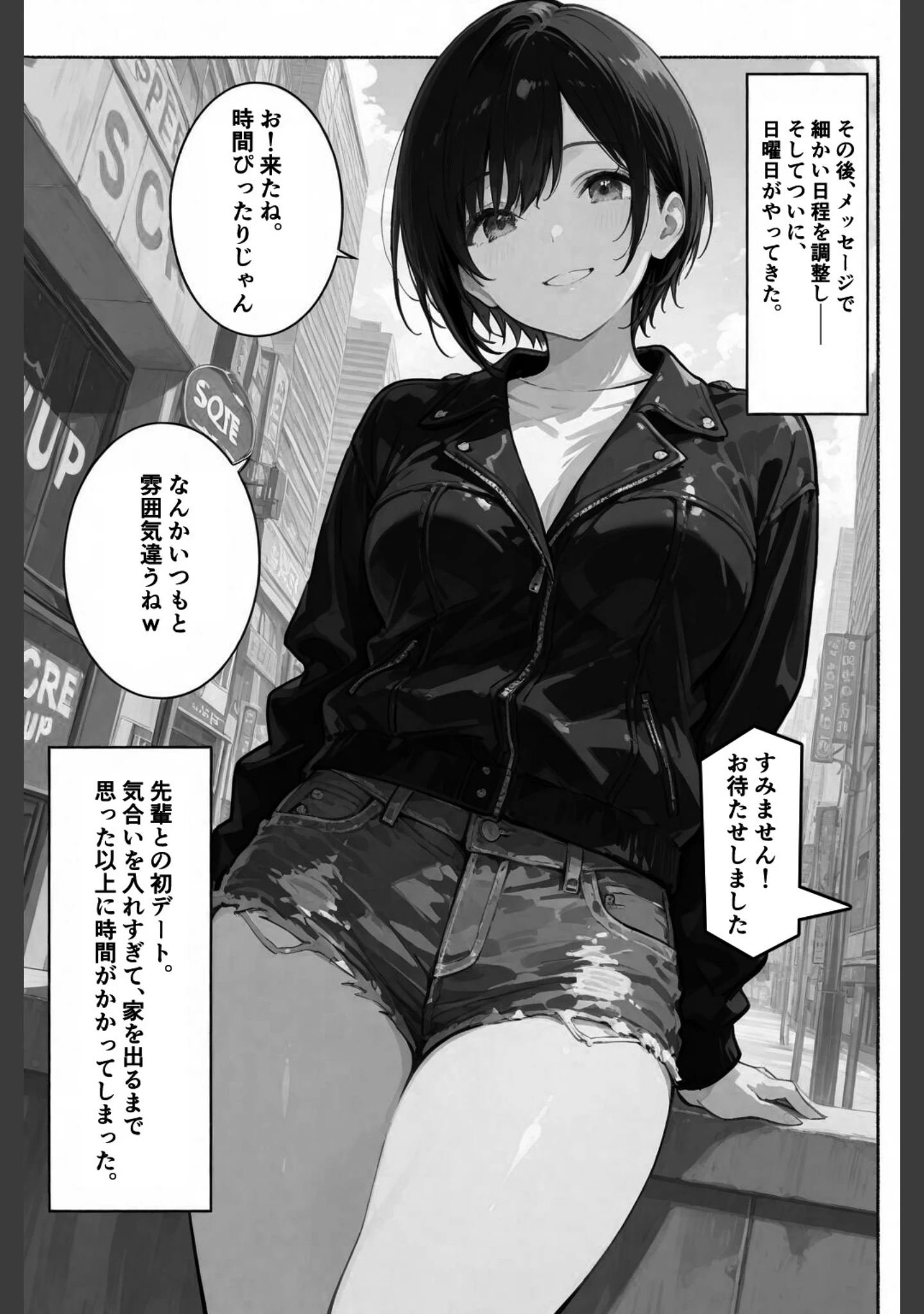 「俺の憧れの先輩がパパ活なんてするはずがない！【白抜き修正版】（単話）」（愛罠） 試し読み 7ページ目