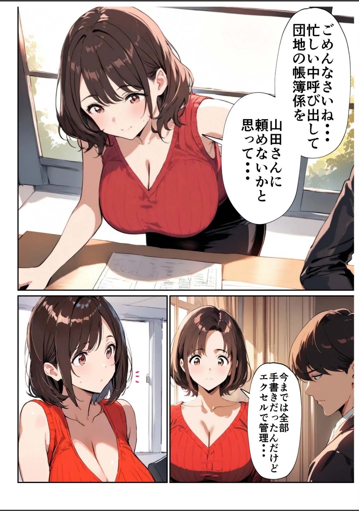 「欲求不満っぽい下の階の巨乳人妻（32）と団地の集会所で二人きりになった時の話【白抜き修正版】」（ルミナ） 試し読み 14ページ目