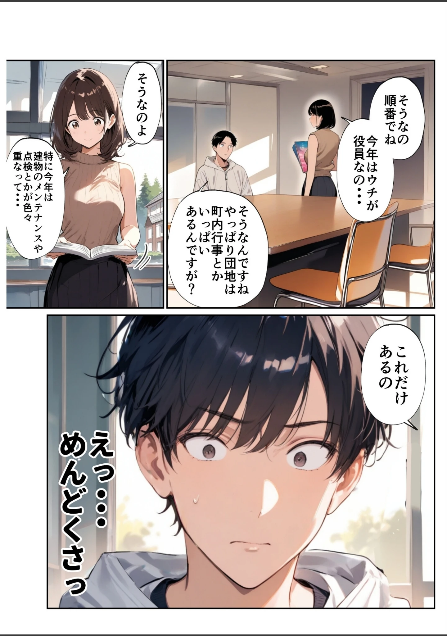 「欲求不満っぽい下の階の巨乳人妻（32）と団地の集会所で二人きりになった時の話【白抜き修正版】」（ルミナ） 試し読み 6ページ目