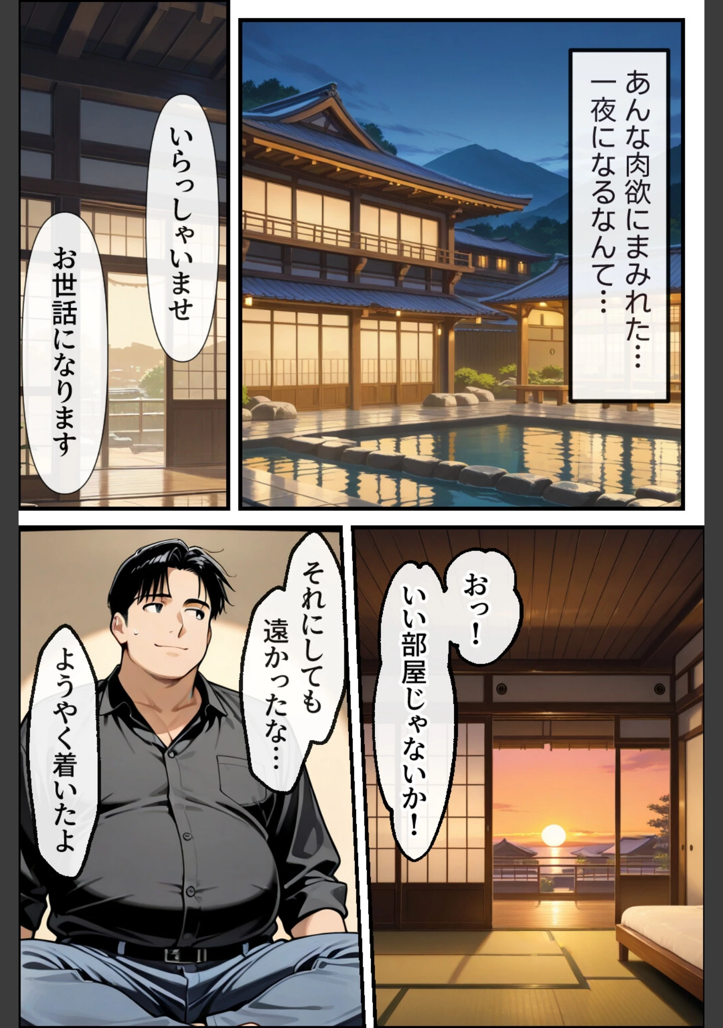 「温泉旅館で妻をマッサージ師に寝取らせた話 人妻が肉欲に溺れた夜【モザイク版】」（ナルミコ） 試し読み 4ページ目