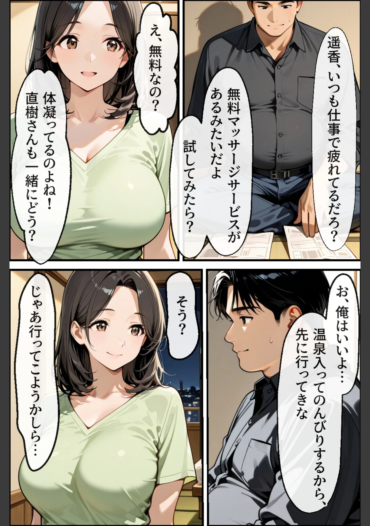 「温泉旅館で妻をマッサージ師に寝取らせた話 人妻が肉欲に溺れた夜【モザイク版】」（ナルミコ） 試し読み 5ページ目