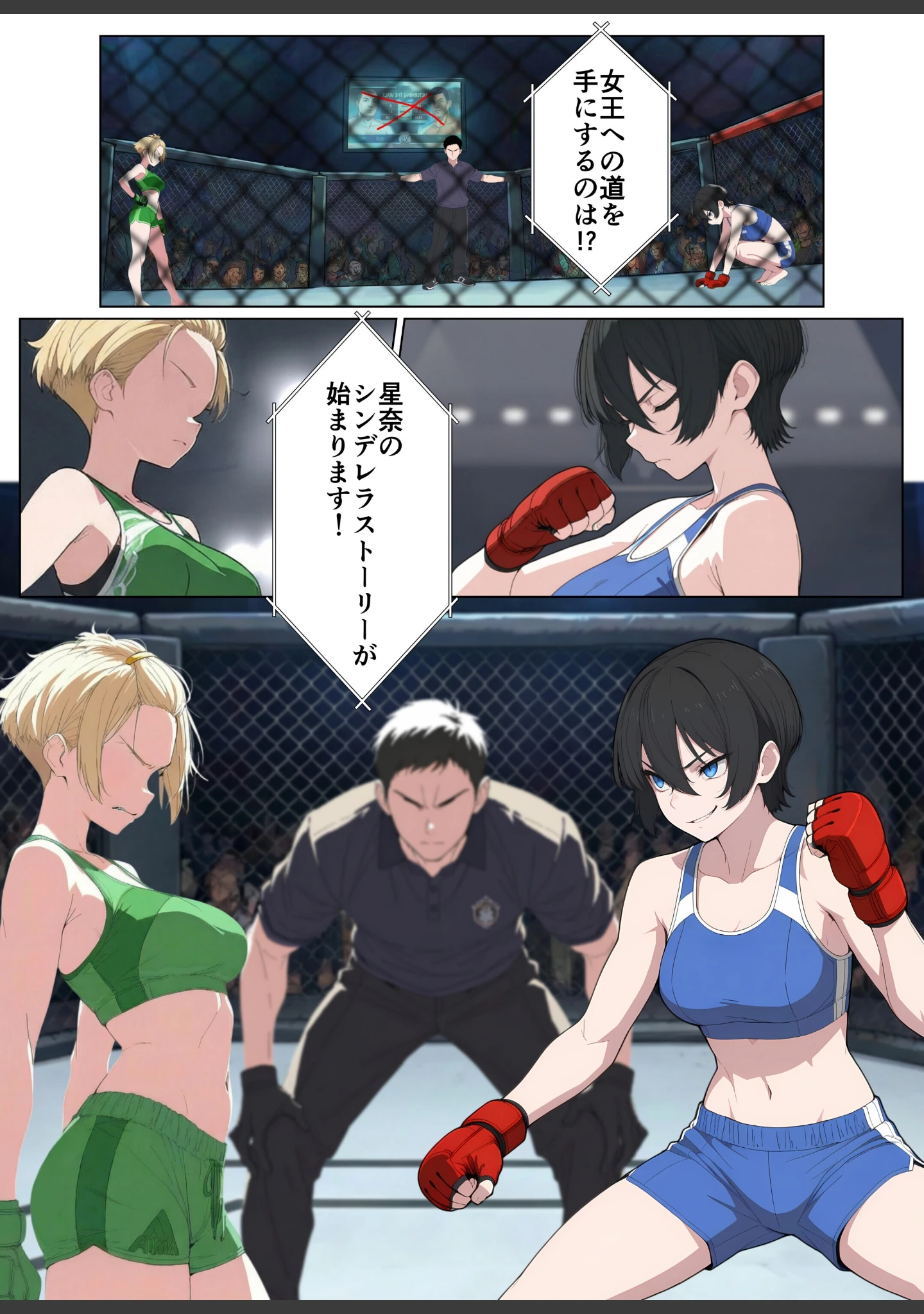 「現役JK格闘家は穴モテしたい【モザイク版】」（こなまく） 試し読み 6ページ目