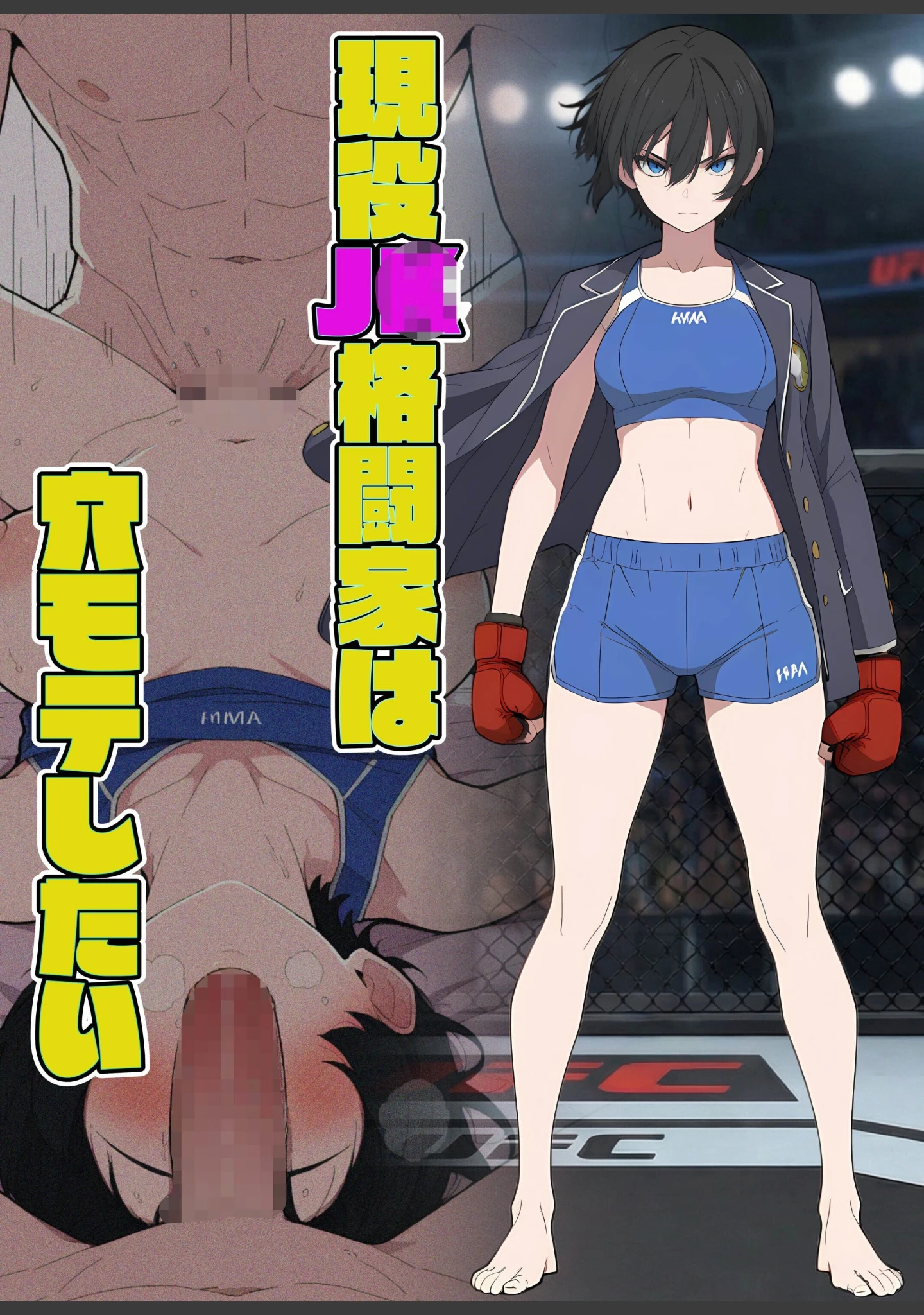 「現役JK格闘家は穴モテしたい【モザイク版】」（こなまく） 試し読み 7ページ目