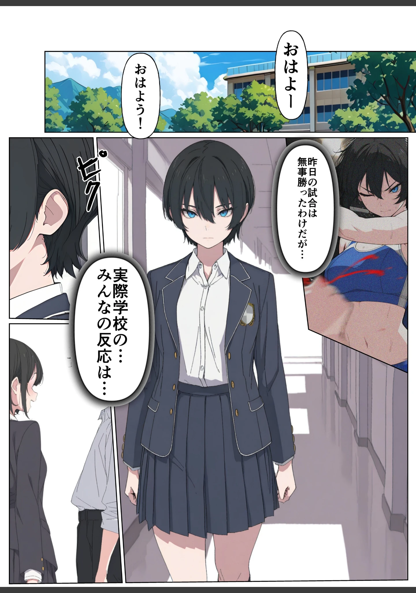 「現役JK格闘家は穴モテしたい【モザイク版】」（こなまく） 試し読み 8ページ目