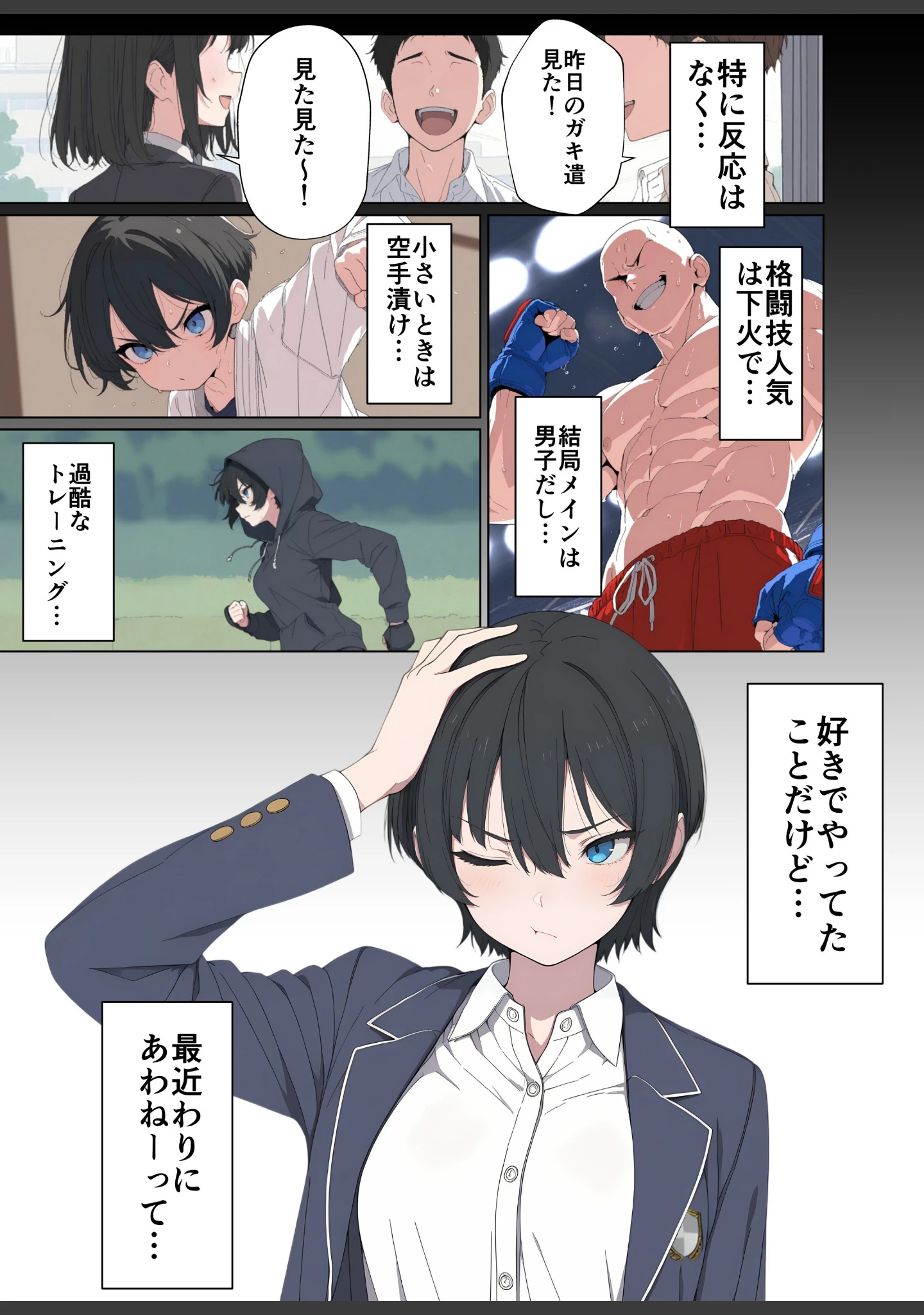「現役JK格闘家は穴モテしたい【モザイク版】」（こなまく） 試し読み 9ページ目