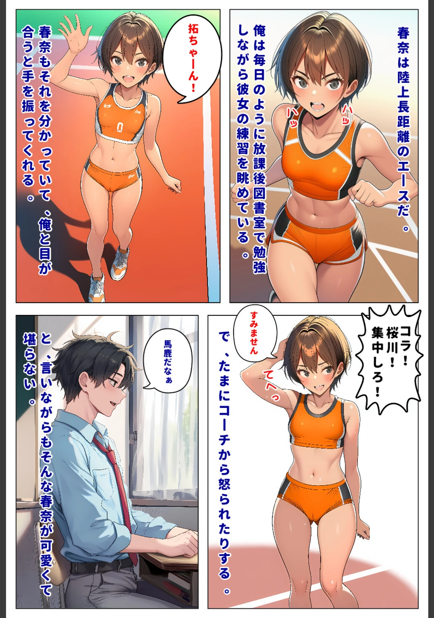 「人気者のボーイッシュ幼馴染は、イケメンにはなびかないのに俺にはデレてすぐイク【モザイク版】」（暇人クラブ） 試し読み 3ページ目