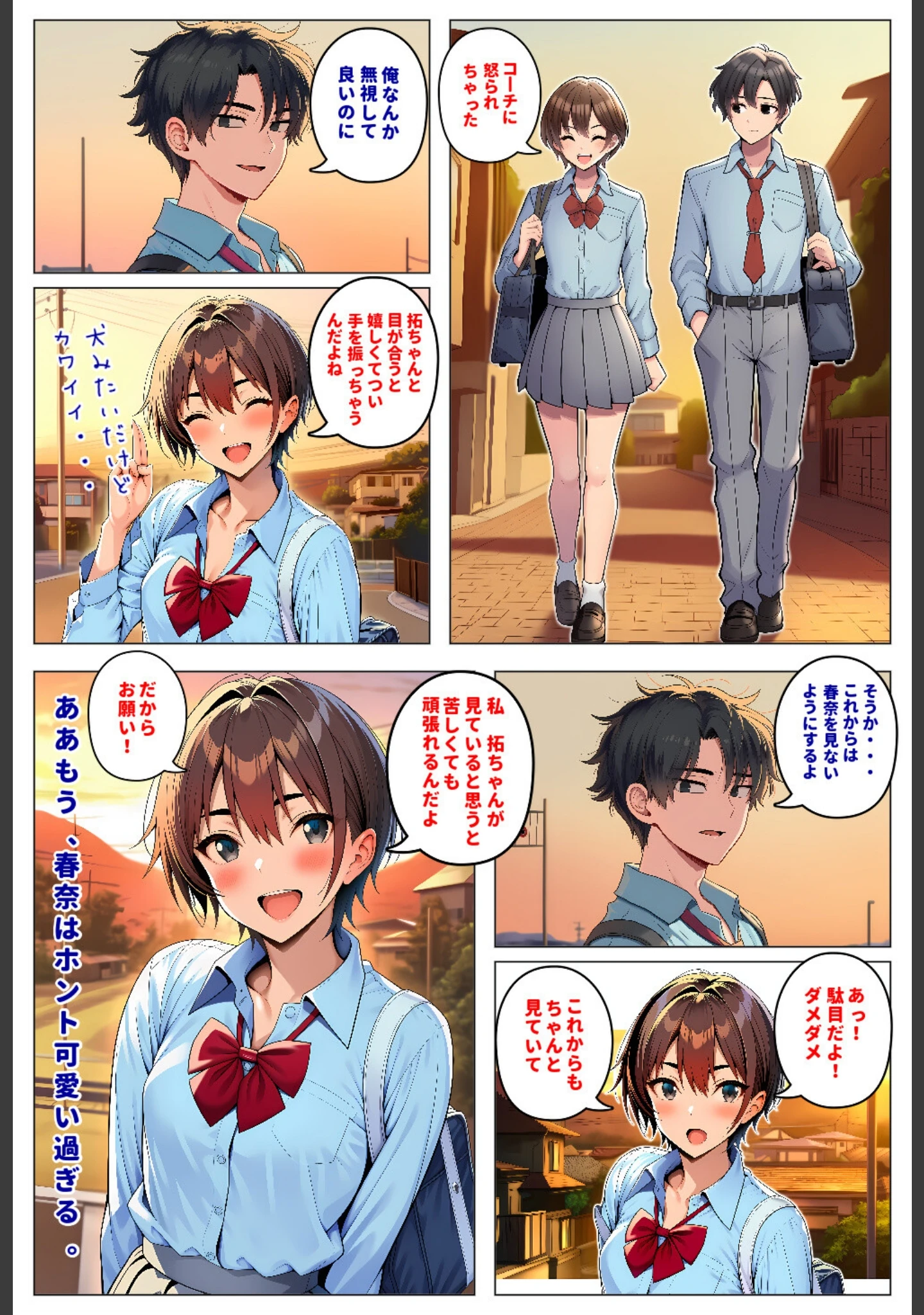 「人気者のボーイッシュ幼馴染は、イケメンにはなびかないのに俺にはデレてすぐイク【モザイク版】」（暇人クラブ） 試し読み 4ページ目
