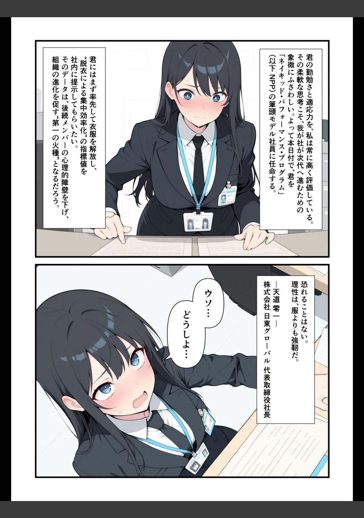 「全裸クールビズ【モザイク版】」（此処から） 試し読み 6ページ目