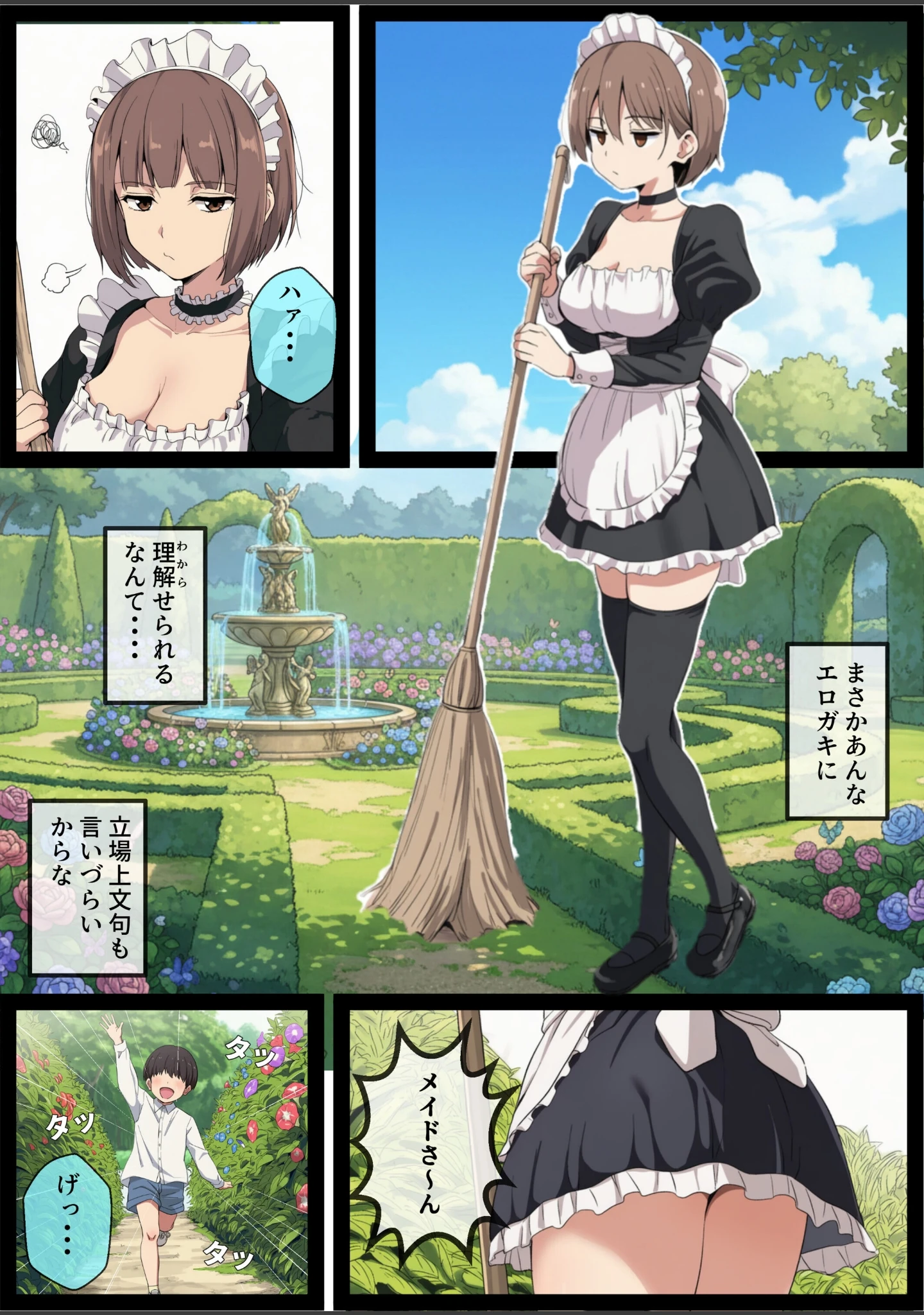 「女体化しても不愛想なメイドだけどお坊ちゃんのいいなりSEXが俺をオンナに墜としていく【モザイク版】」（AIでも愛はある） 試し読み 13ページ目