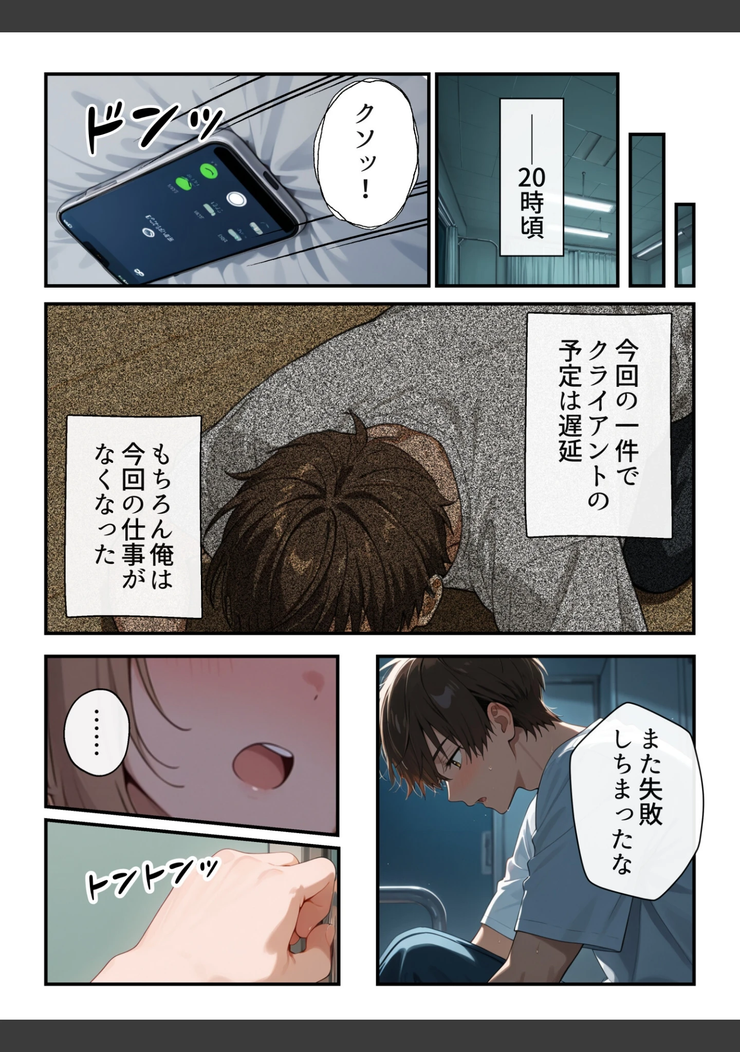 「ナースのお仕事！入院先の担当看護師が巨乳妹だったので心も身体も癒してもらった話【モザイク版】（単話）」（水彩みなも） 試し読み 4ページ目