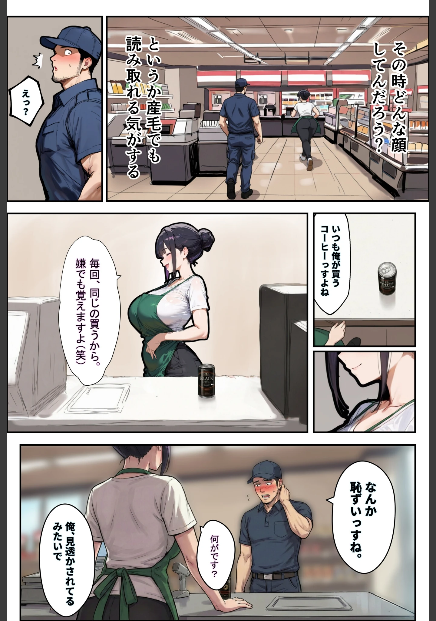 「バ先のパートの主婦（28）が裸エプロンで誘惑して来たのでお返しに最大火力でマ〇コをグリグリした結果…【棒消し修正版】」（エロマンガールズ） 試し読み 7ページ目