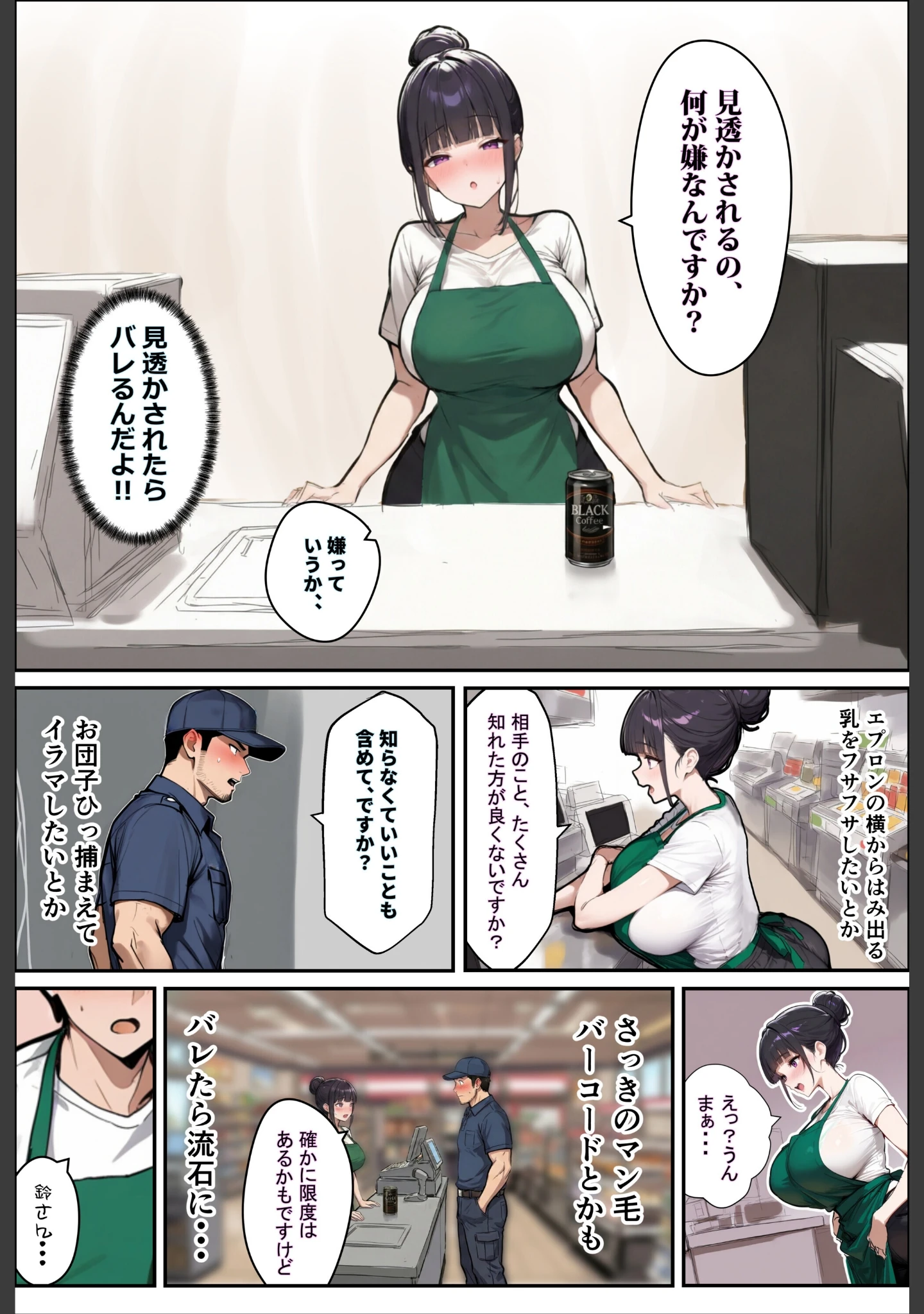 「バ先のパートの主婦（28）が裸エプロンで誘惑して来たのでお返しに最大火力でマ〇コをグリグリした結果…【棒消し修正版】」（エロマンガールズ） 試し読み 8ページ目