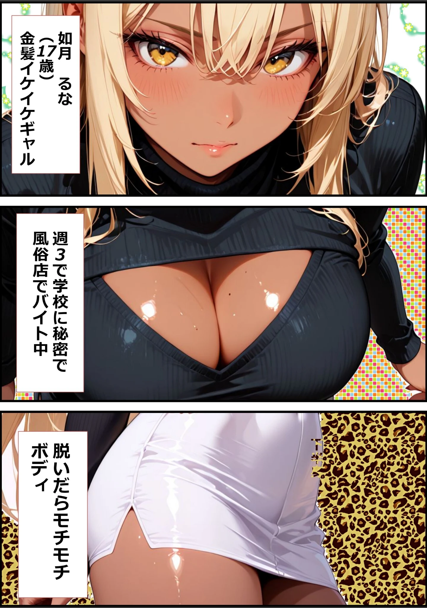 「黒ギャルの射精管理〜インポおじの反撃ハメでメス堕ち絶頂【モザイク版】（単話）」（むちプリギャル舎） 試し読み 3ページ目