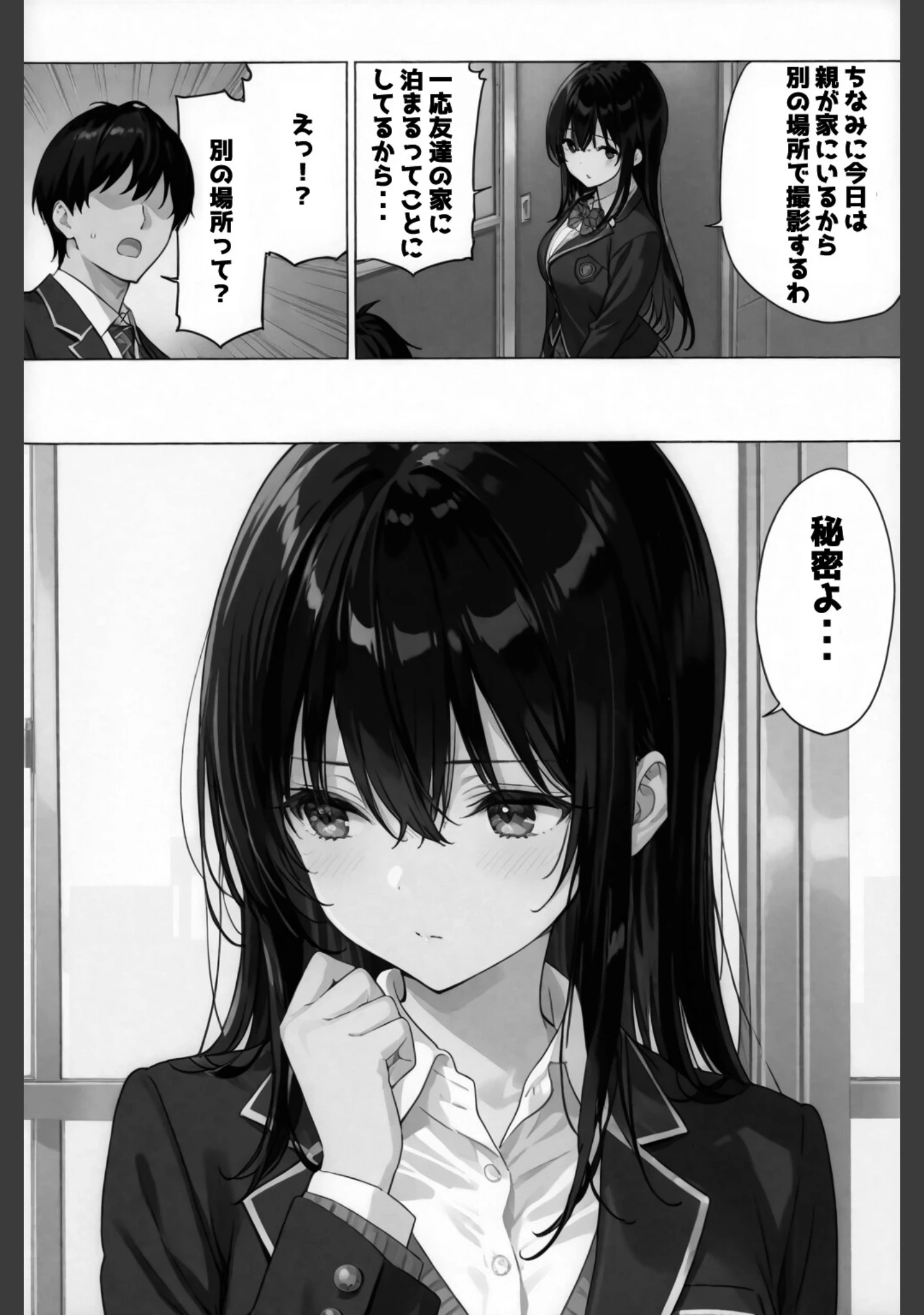 「超優等生な俺の幼馴染が有名エロ配信者だった件 2【白抜き修正版】」（愛罠） 試し読み 4ページ目