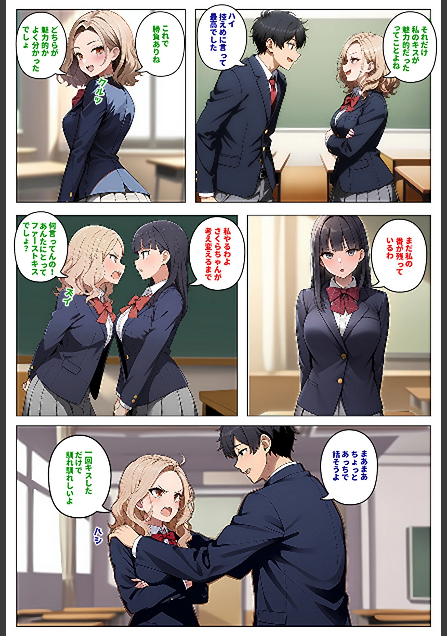 「委員長とギャルがセックス勝負を始めたんだが俺が審判をする事になった話【モザイク版】」（暇人クラブ） 試し読み 13ページ目