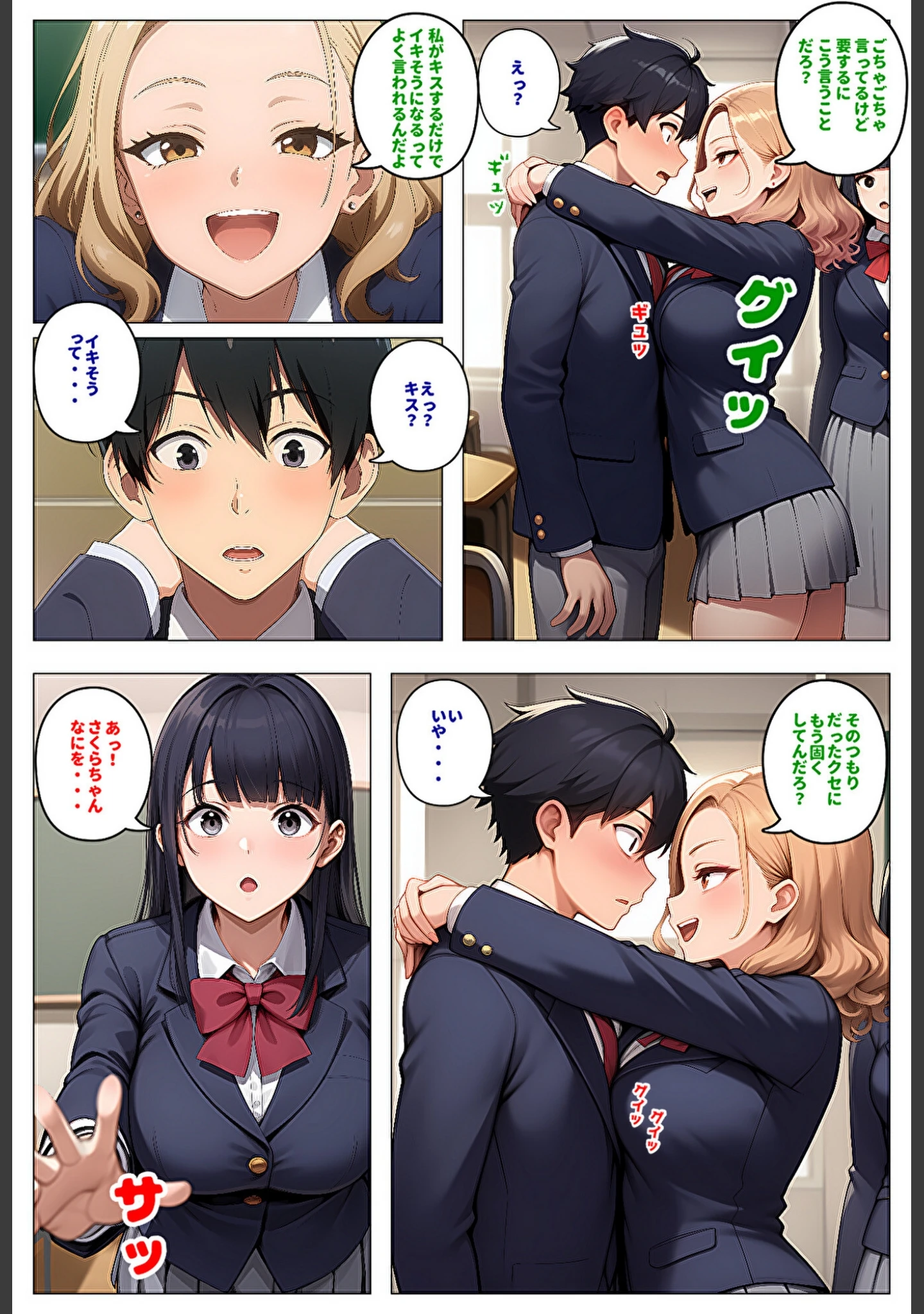 「委員長とギャルがセックス勝負を始めたんだが俺が審判をする事になった話【モザイク版】」（暇人クラブ） 試し読み 7ページ目