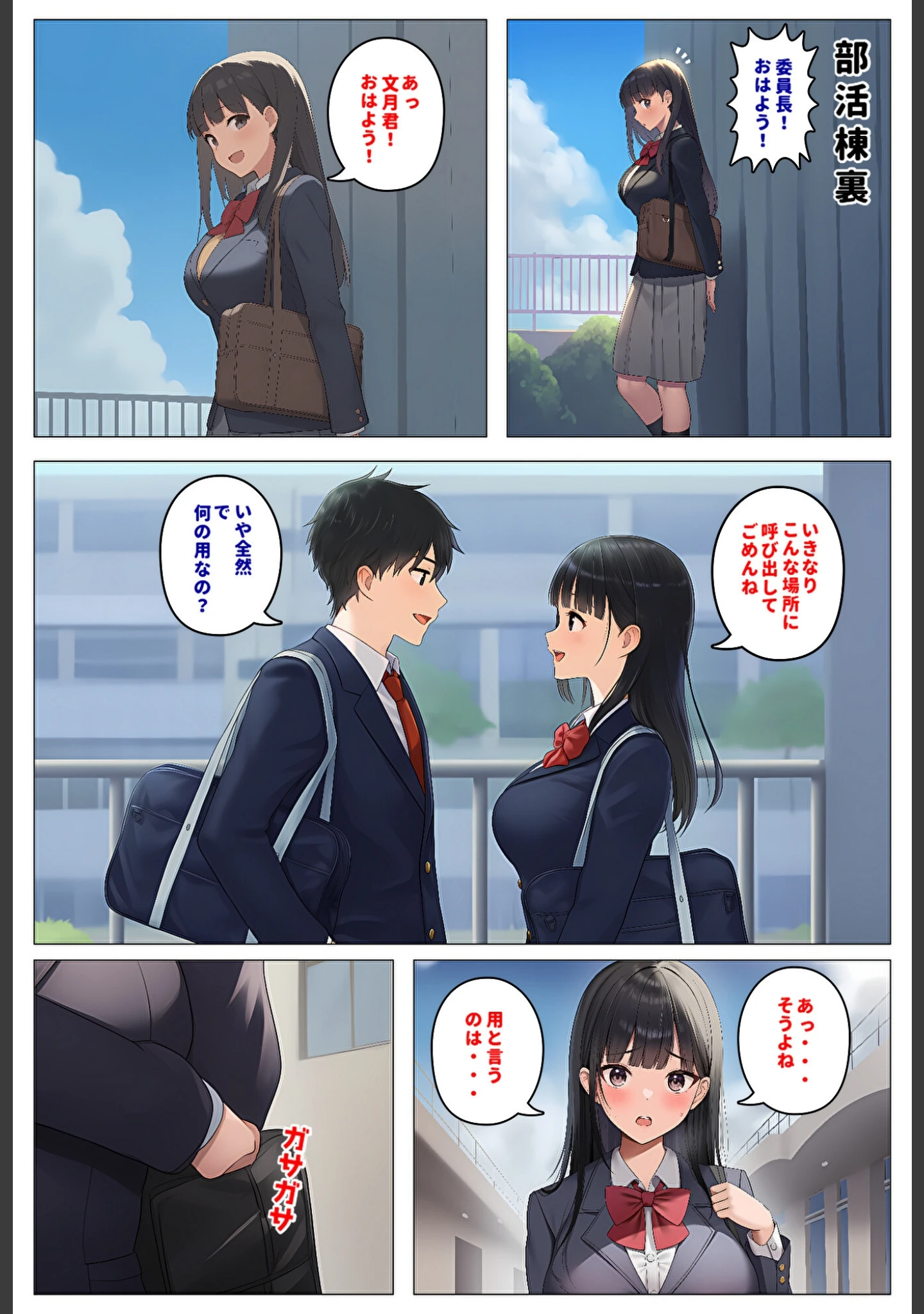 「委員長とギャルがセックス勝負〜2・幼馴染が好きなのに委員長と付き合いだした結果【モザイク版】」（暇人クラブ） 試し読み 4ページ目