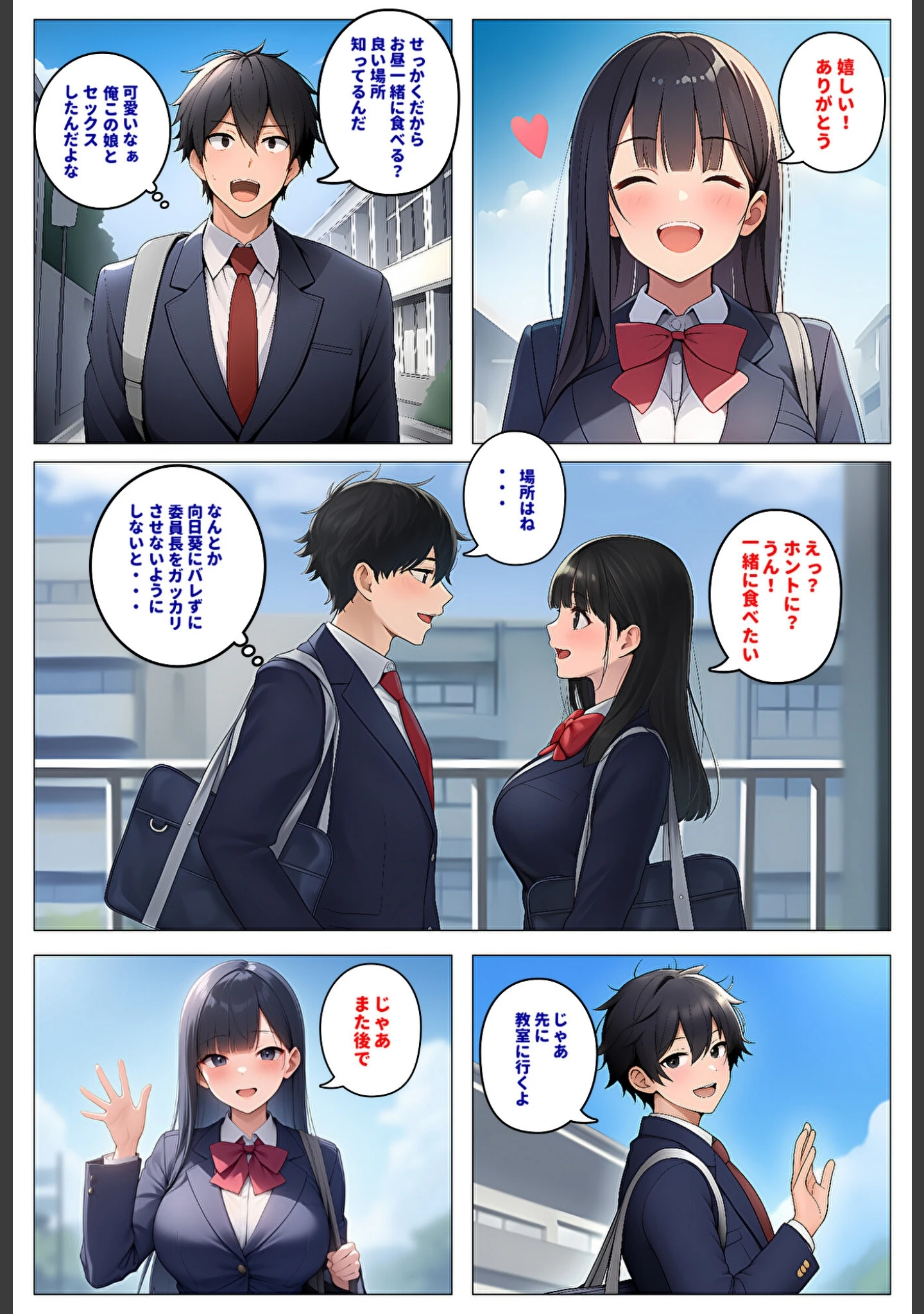 「委員長とギャルがセックス勝負〜2・幼馴染が好きなのに委員長と付き合いだした結果【モザイク版】」（暇人クラブ） 試し読み 6ページ目