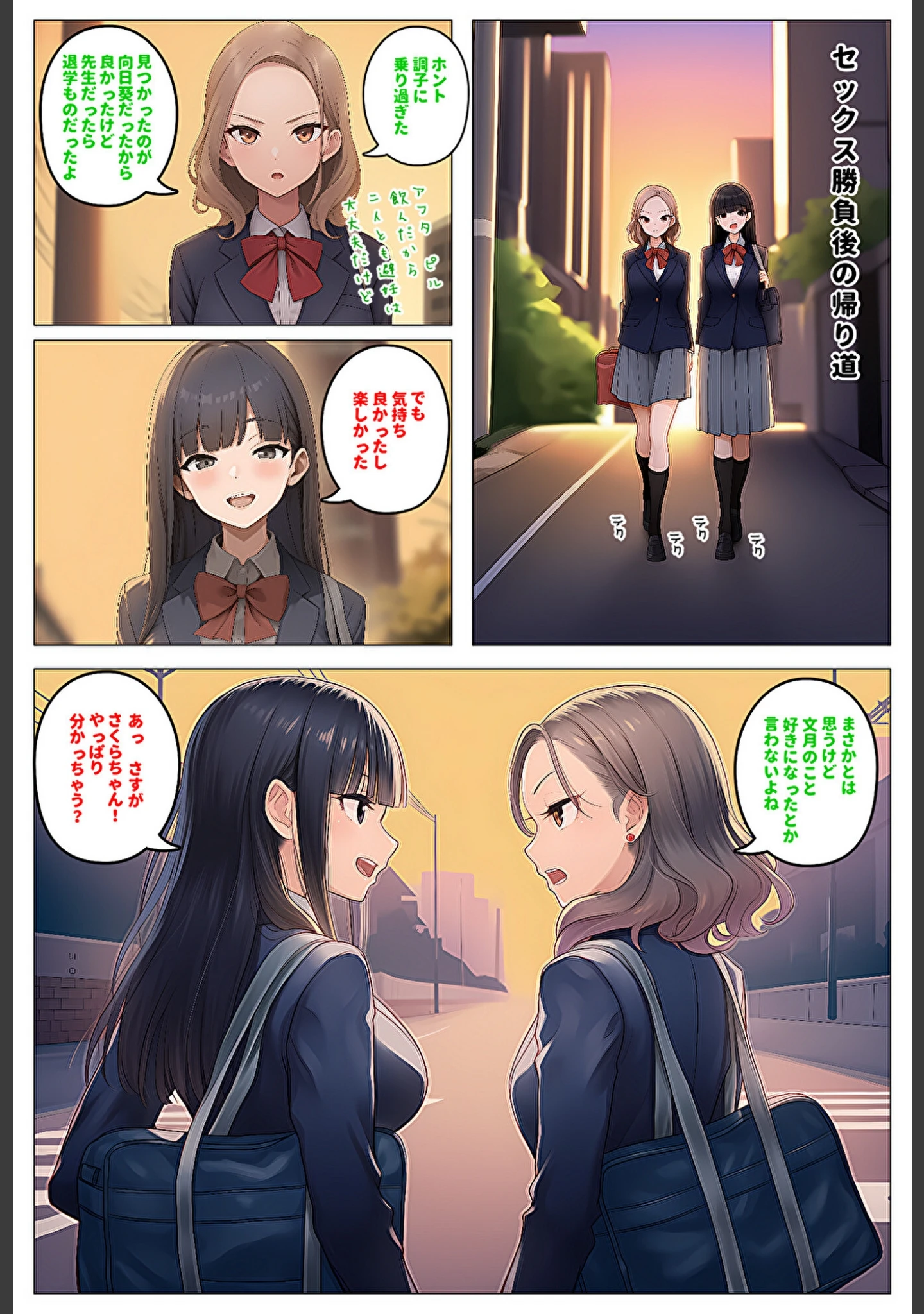 「委員長とギャルがセックス勝負〜2・幼馴染が好きなのに委員長と付き合いだした結果【モザイク版】」（暇人クラブ） 試し読み 8ページ目
