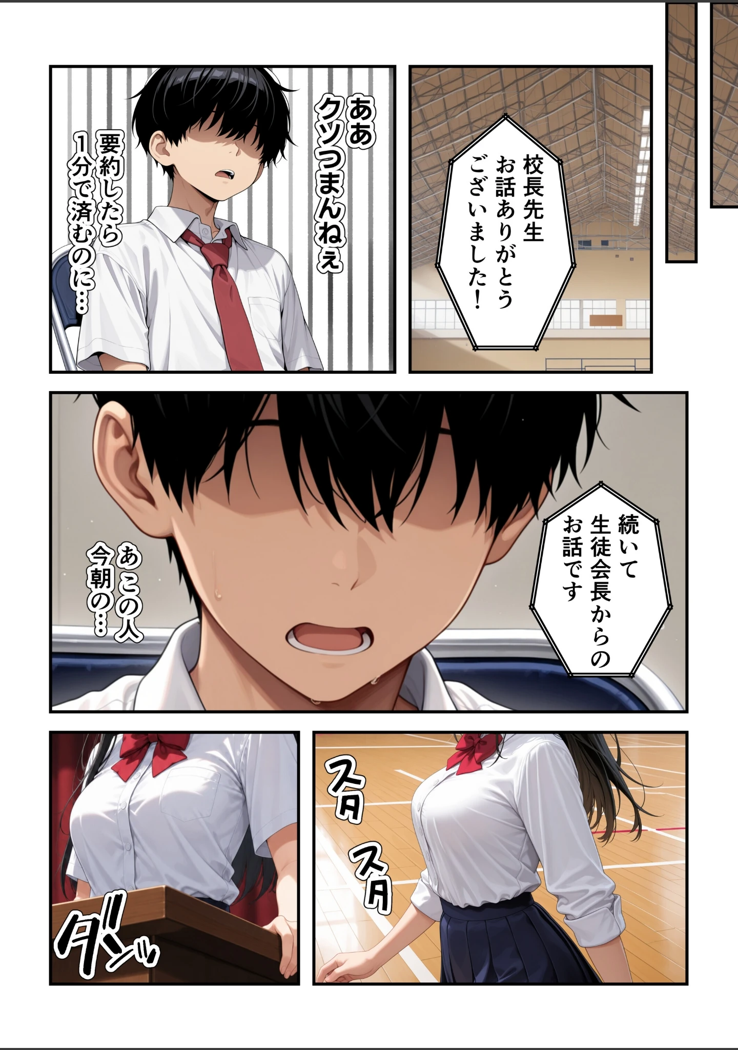 「強気で嫌われ生徒会長は俺にだけあまあま_何度もイチャラブ生ハメセックス【モザイク版】」（あふれだすにじる） 試し読み 7ページ目