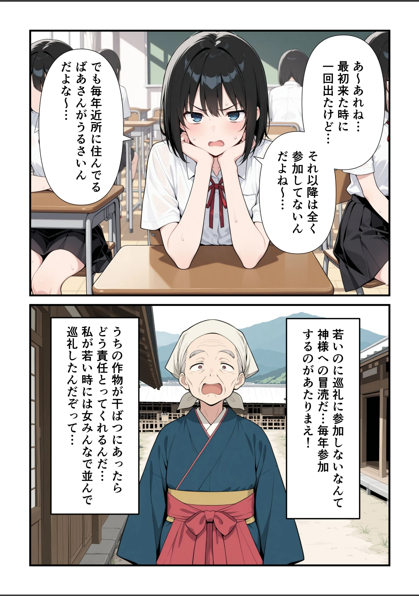 「辺境村の全裸巡礼【モザイク版】」（此処から） 試し読み 13ページ目