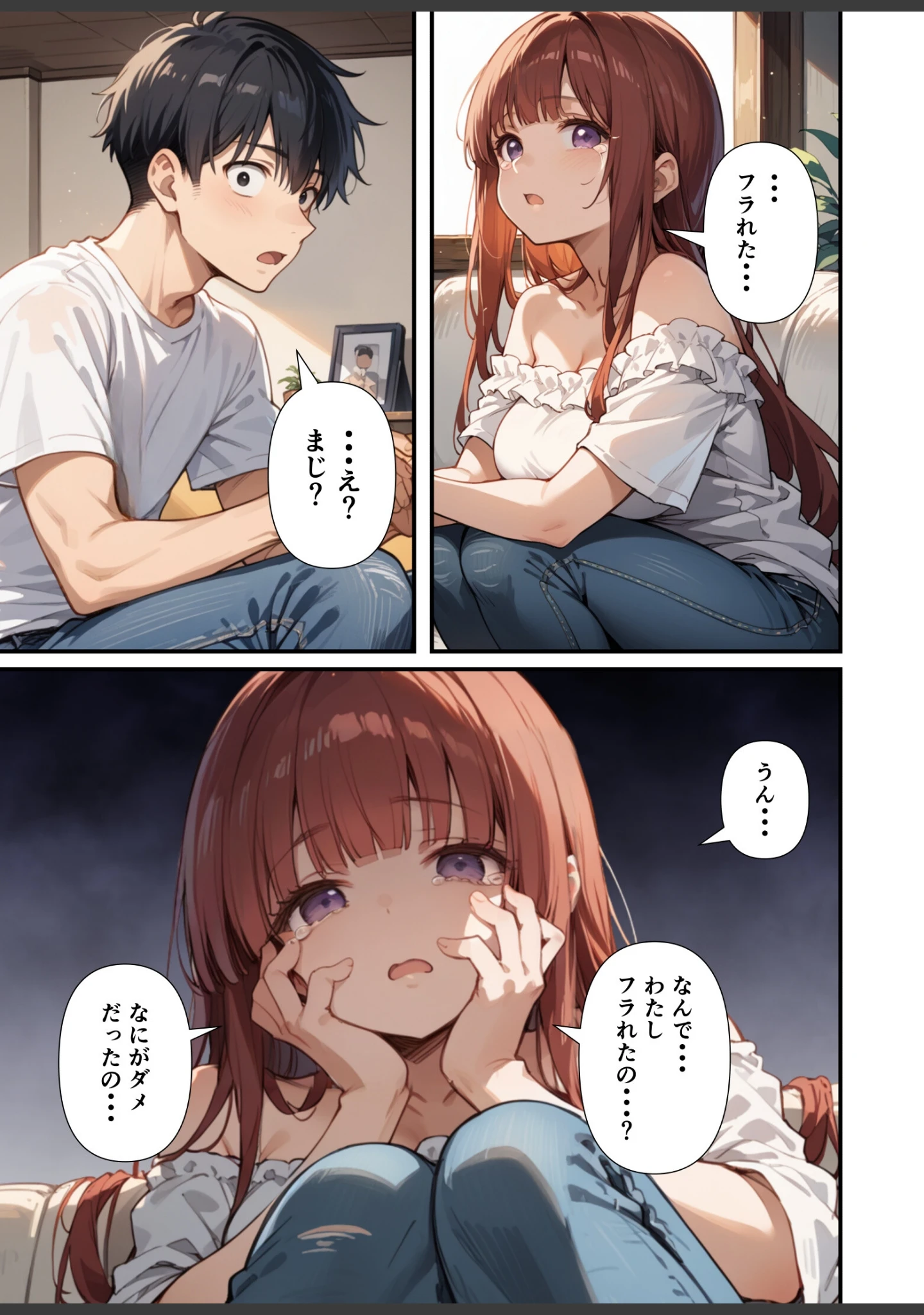 「妹よ、どしたん？話聞こか？〜失恋した妹を俺のちんぽで慰め上書きセックスした話〜【モザイク版】」（あくめくん） 試し読み 10ページ目