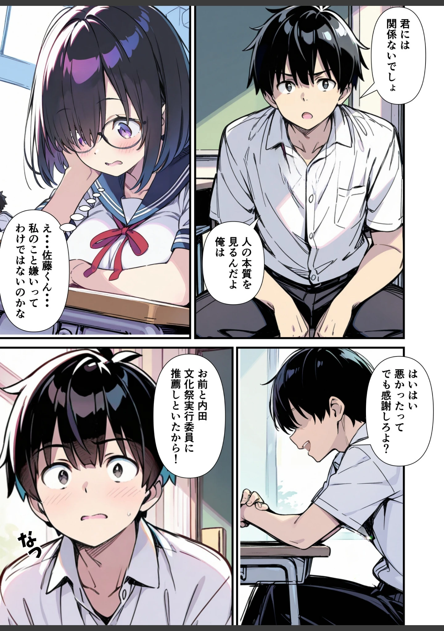 「爆乳地味メガネが好きな男に沼パイを使って告白しそのままエッチする話【モザイク版】」（あくめくん） 試し読み 7ページ目