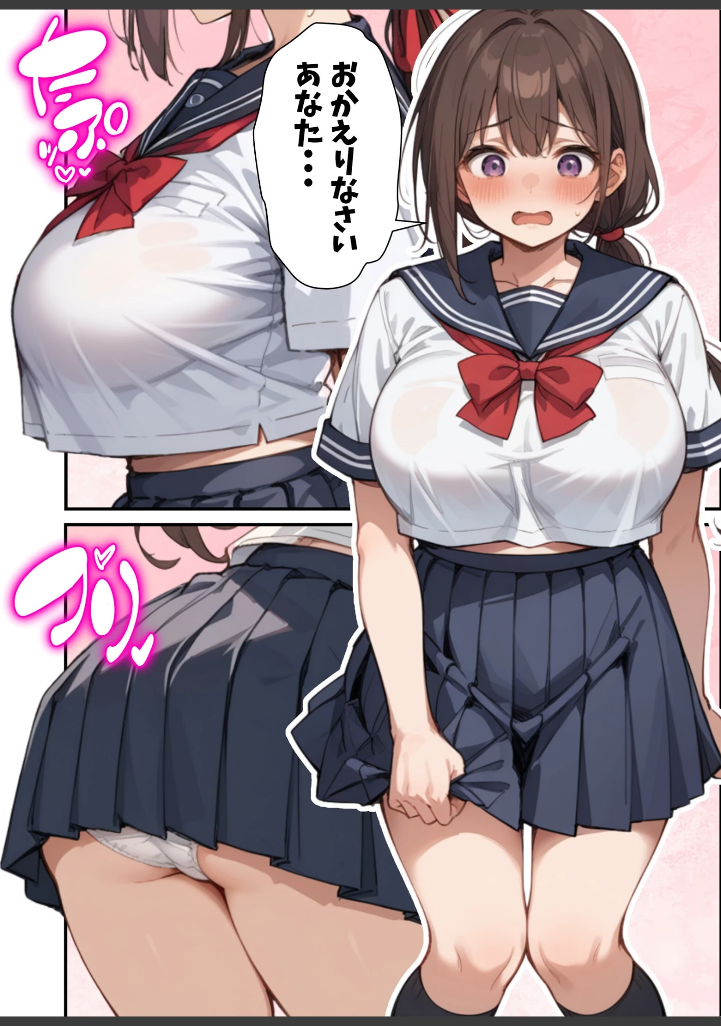 「セックスレスに悩む若妻（30）12年ぶりに制服を着てイチャラブセックスする話【モザイク版】」（あくめくん） 試し読み 10ページ目