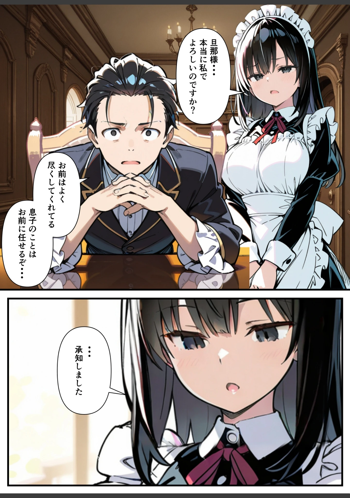 「巨乳専属メイドにえっちな英才教育される話【モザイク版】」（あくめくん） 試し読み 6ページ目