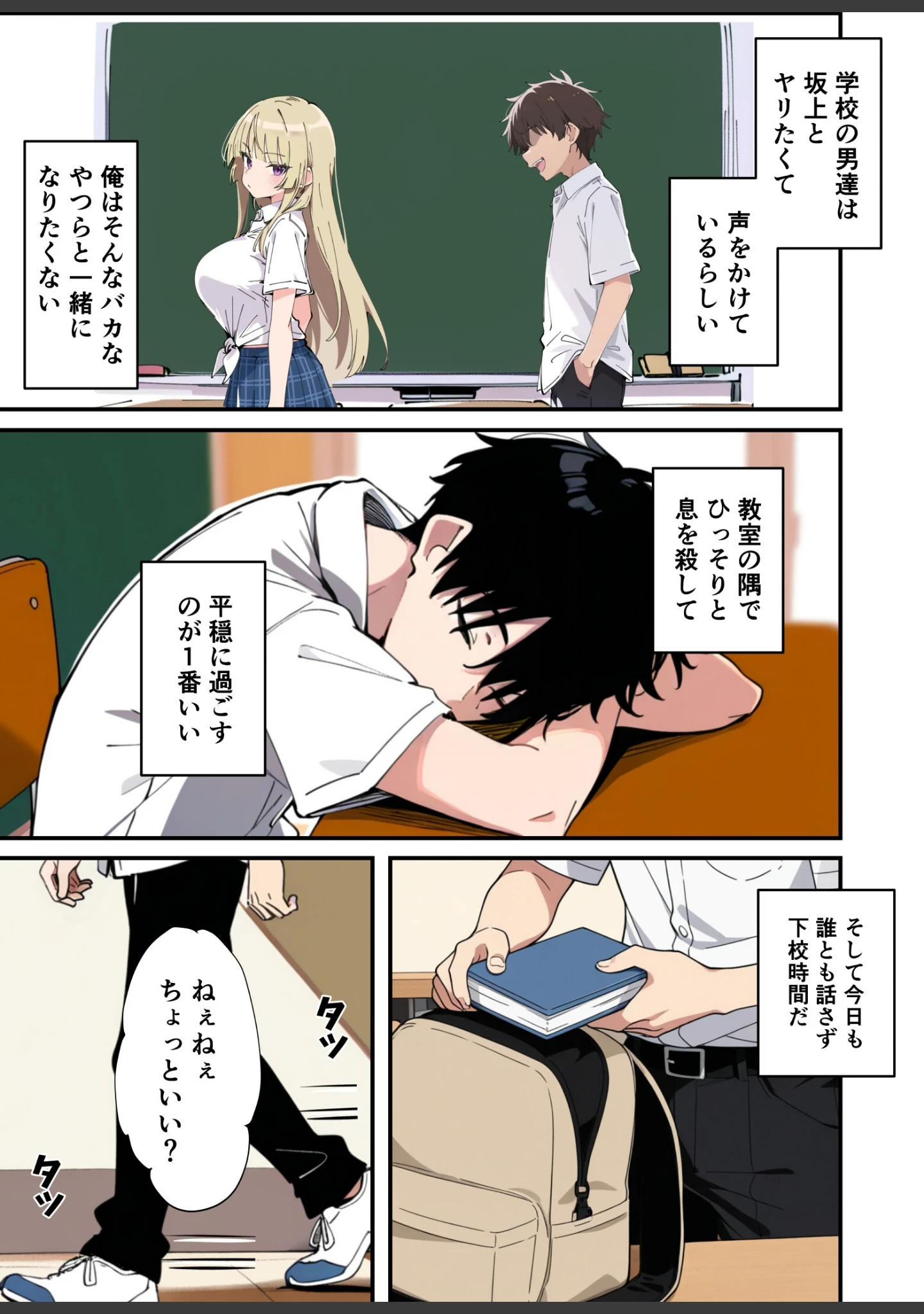 「誰とでもヤる噂のヤリマンギャルがまさかの処女だったので童貞の俺と一緒に初体験した話【モザイク版】」（あくめくん） 試し読み 5ページ目