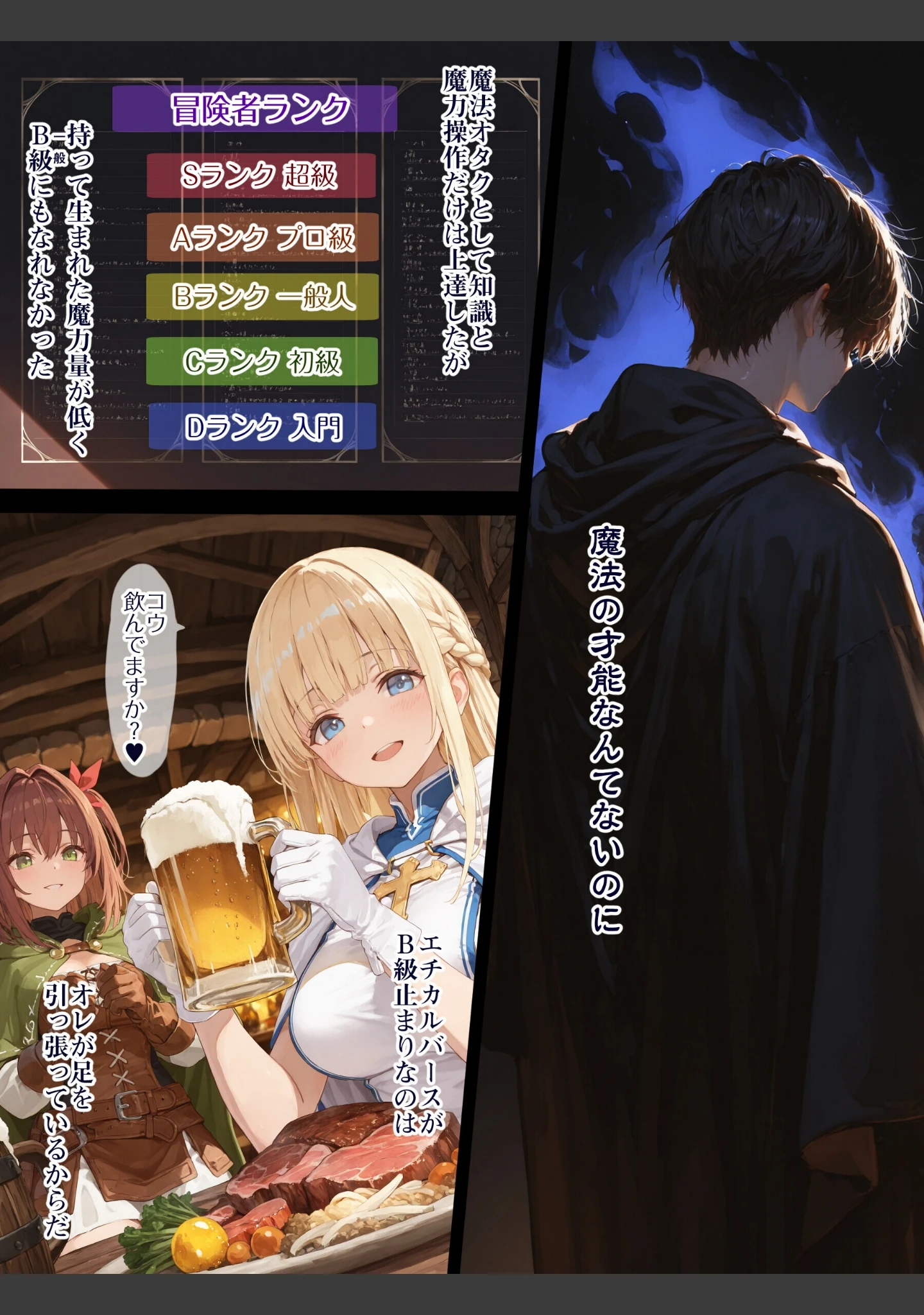 「幼馴染冒険者パーティーのお荷物魔法使いオレ 失われた高等魔法スリープを覚えて皆にようやく恩返し！と思ったけど性欲を抑えきれずパーティーメンバーの眠姦孕ませレ○プに使ってしまう◆【モザイク版】」（EchicalH） 試し読み 10ページ目