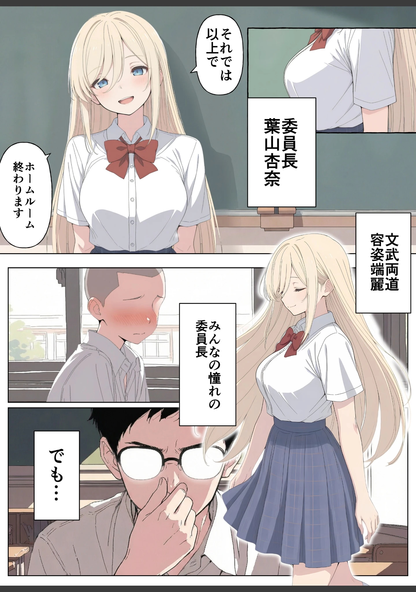 「気になるニオイの委員長【白抜き修正版】」（こなまく） 試し読み 2ページ目