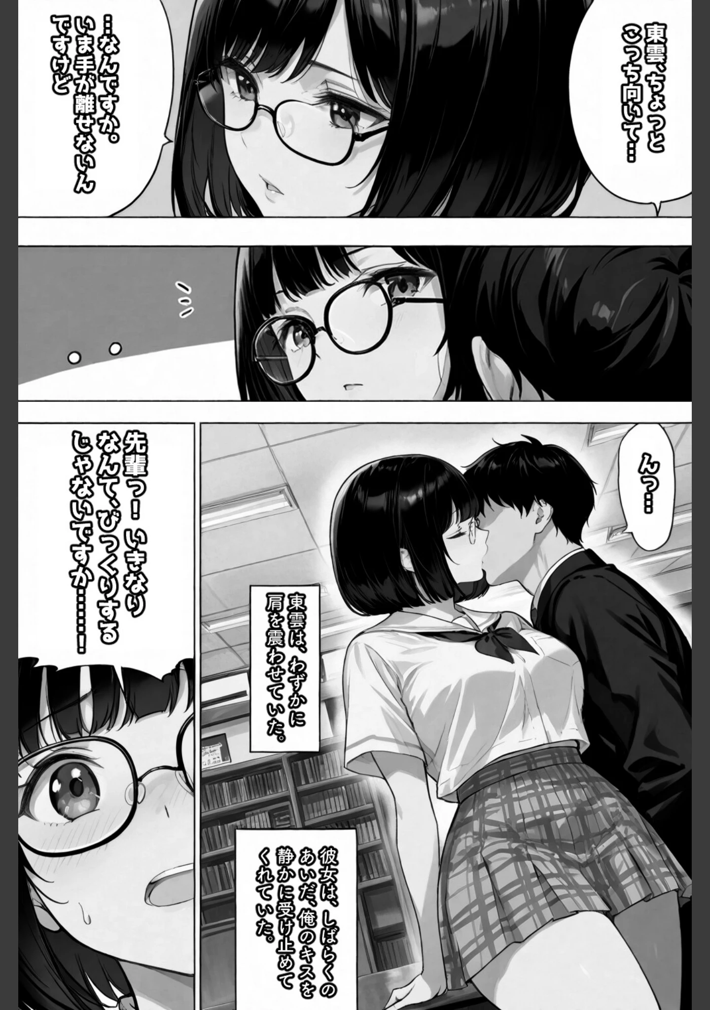 「文学彼女ハ、ネトラレル【白抜き修正版】（単話）」（愛罠） 試し読み 5ページ目