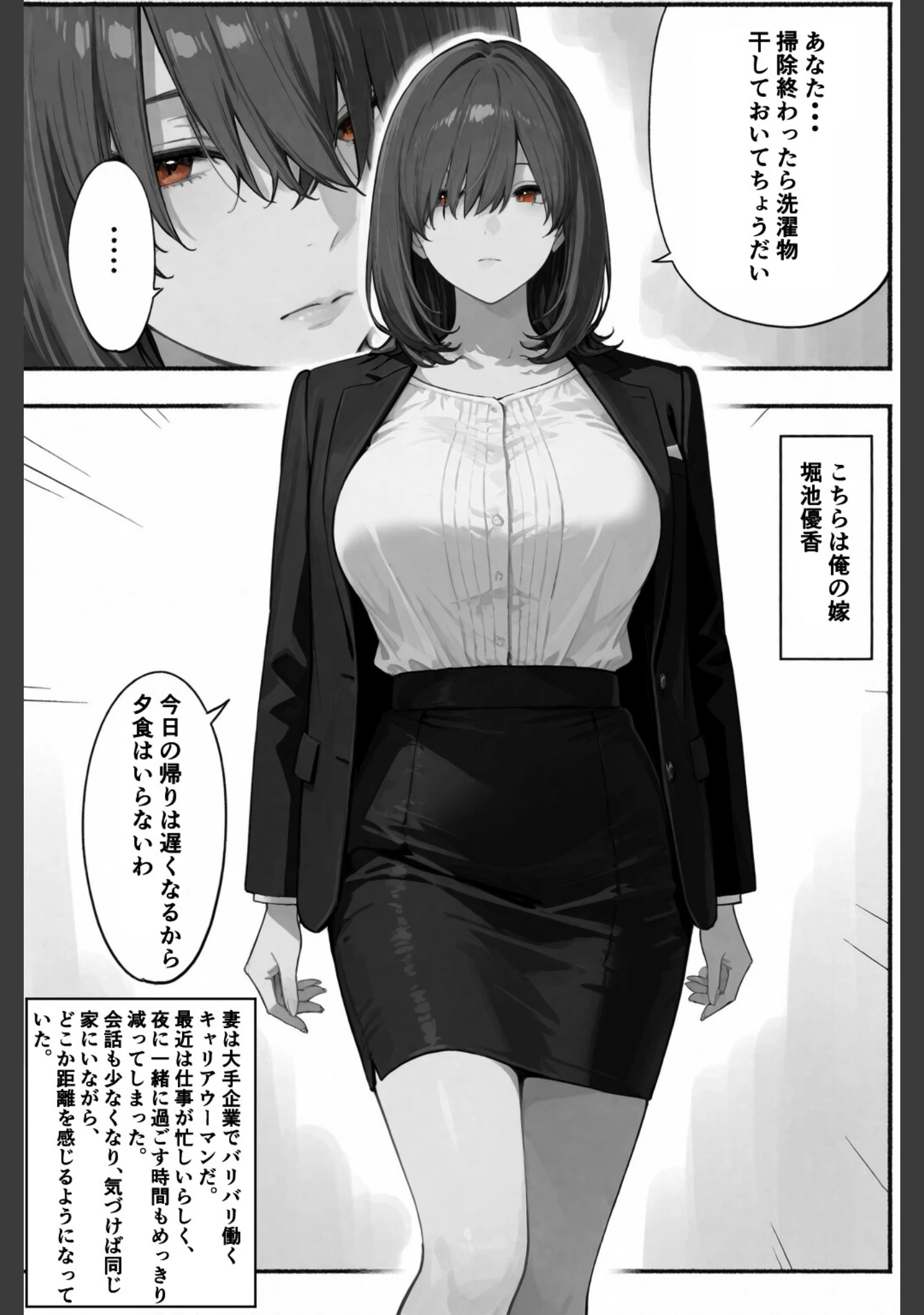 「シゴできOLな嫁は俺と離婚をしたいようなのだが...？【白抜き修正版】（単話）」（愛罠） 試し読み 2ページ目
