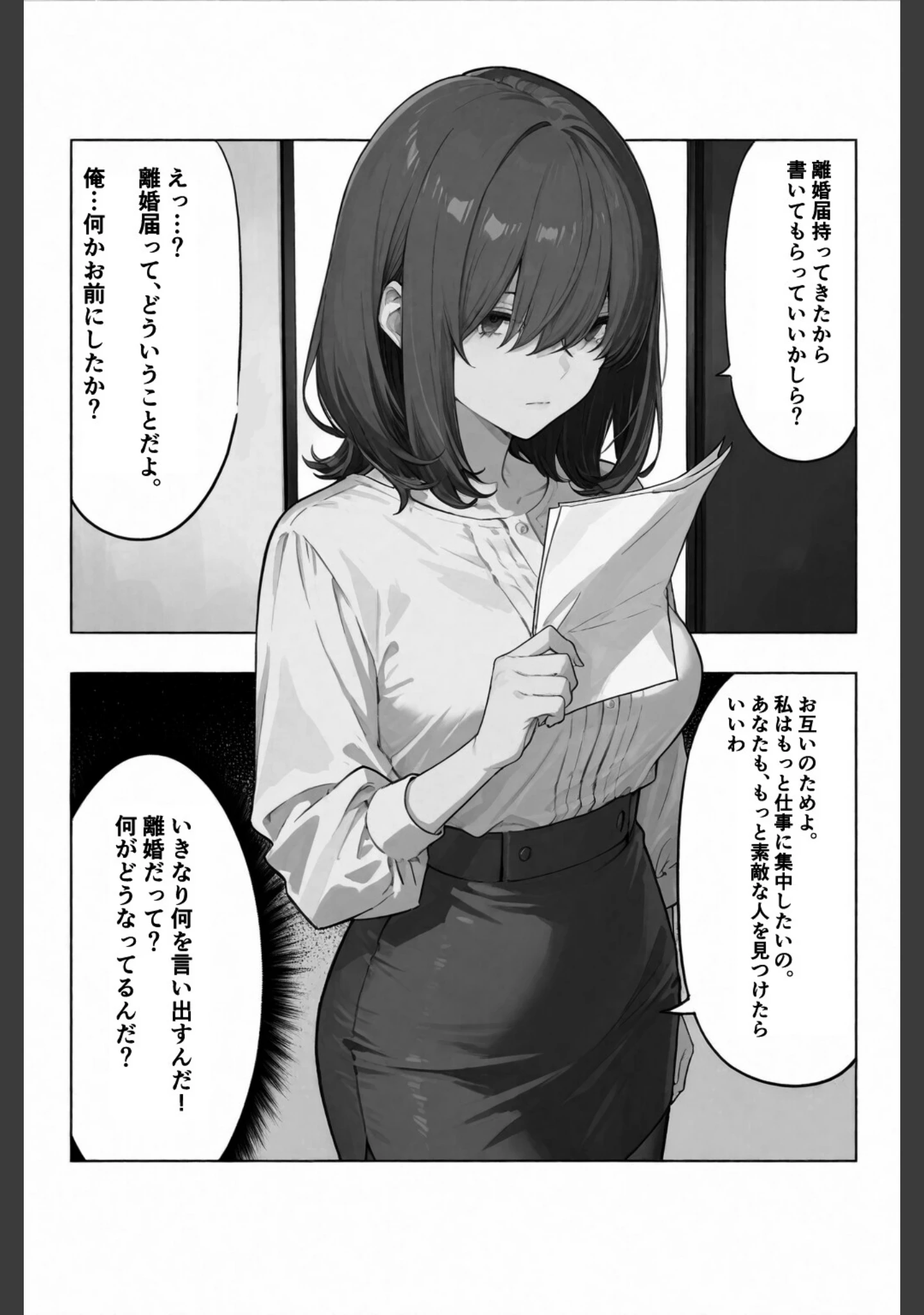 「シゴできOLな嫁は俺と離婚をしたいようなのだが...？【白抜き修正版】（単話）」（愛罠） 試し読み 5ページ目