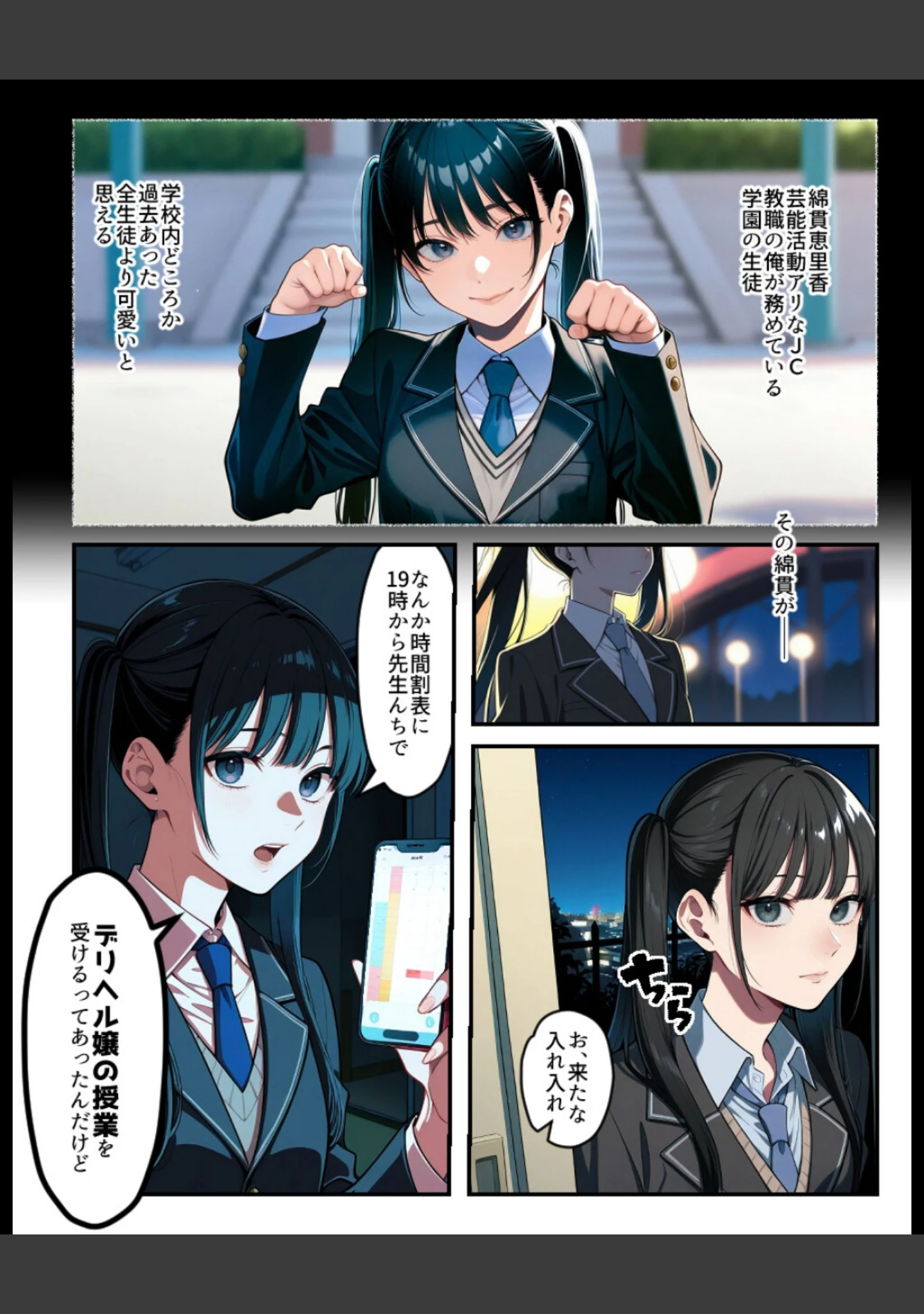 「催●時間割 〜百年に一度のアイドル学生の予定を決められる時間割洗脳アプリでデリヘル体験授業を追加した〜【モザイク版】」（アイロク屋） 試し読み 3ページ目