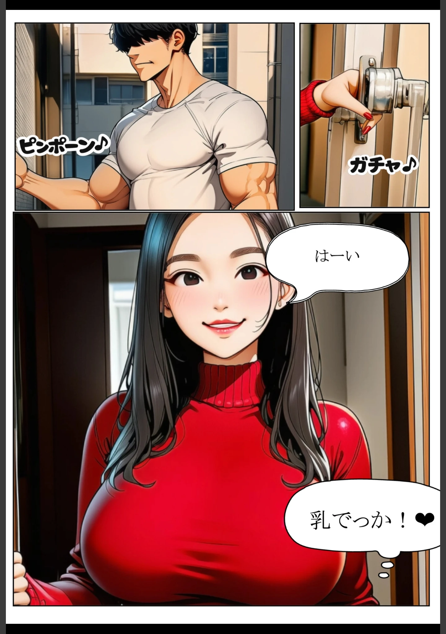 「隣人ガチャSSRの人妻・片桐佳織（35）が寝取られるまでの話。【棒消し修正版】」（れっさーぱんだ。） 試し読み 10ページ目