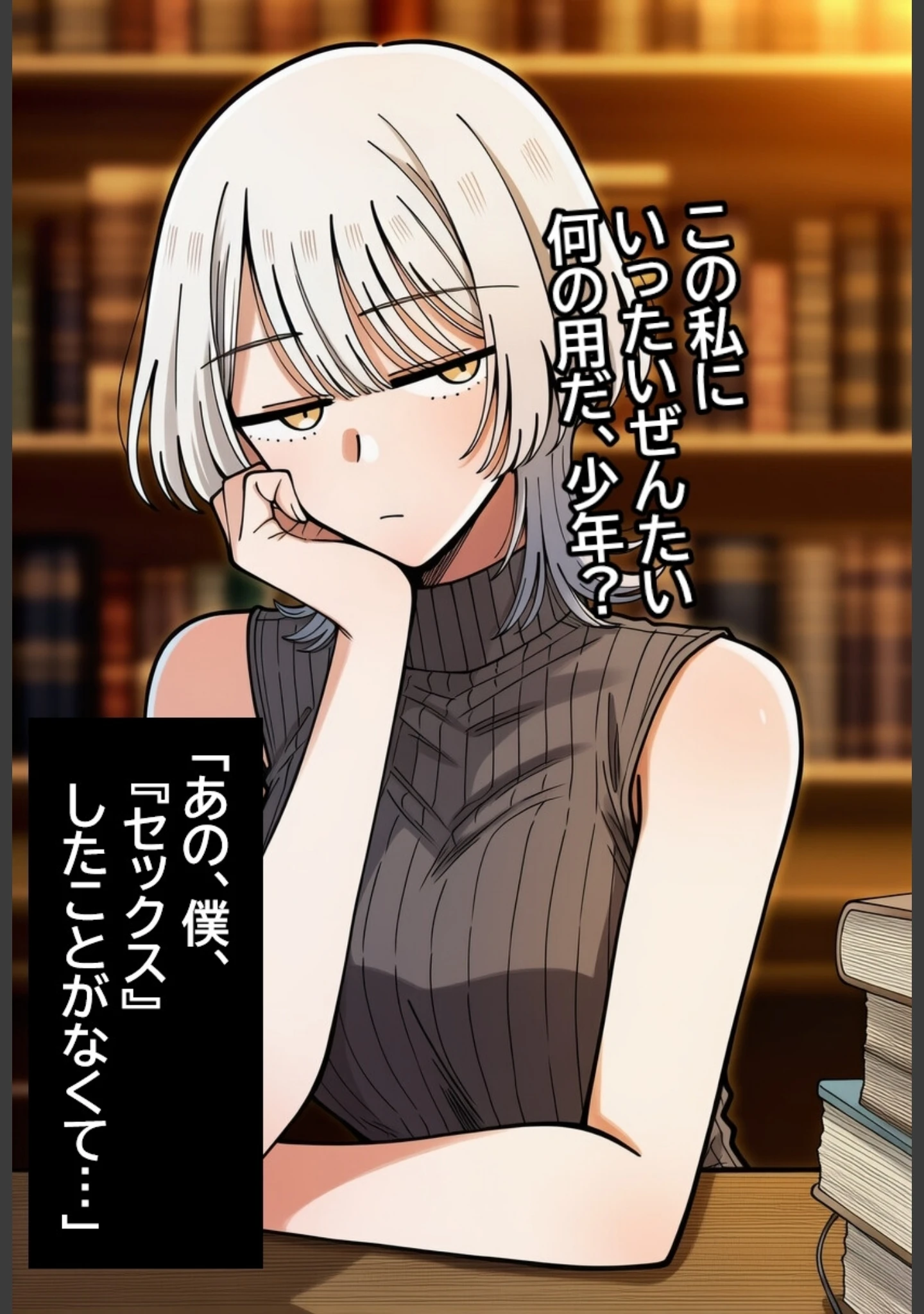 「古書店員のダウナー系お姉さんに生中出ししまくって孕ませるまで。【モザイク版】（単話）」（ハラメウメ） 試し読み 2ページ目