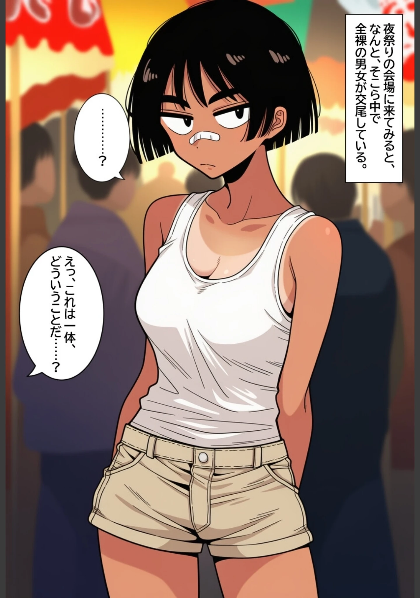 「孕ませ村のボーイッシュ娘【モザイク版】（単話）」（ハラメウメ） 試し読み 4ページ目
