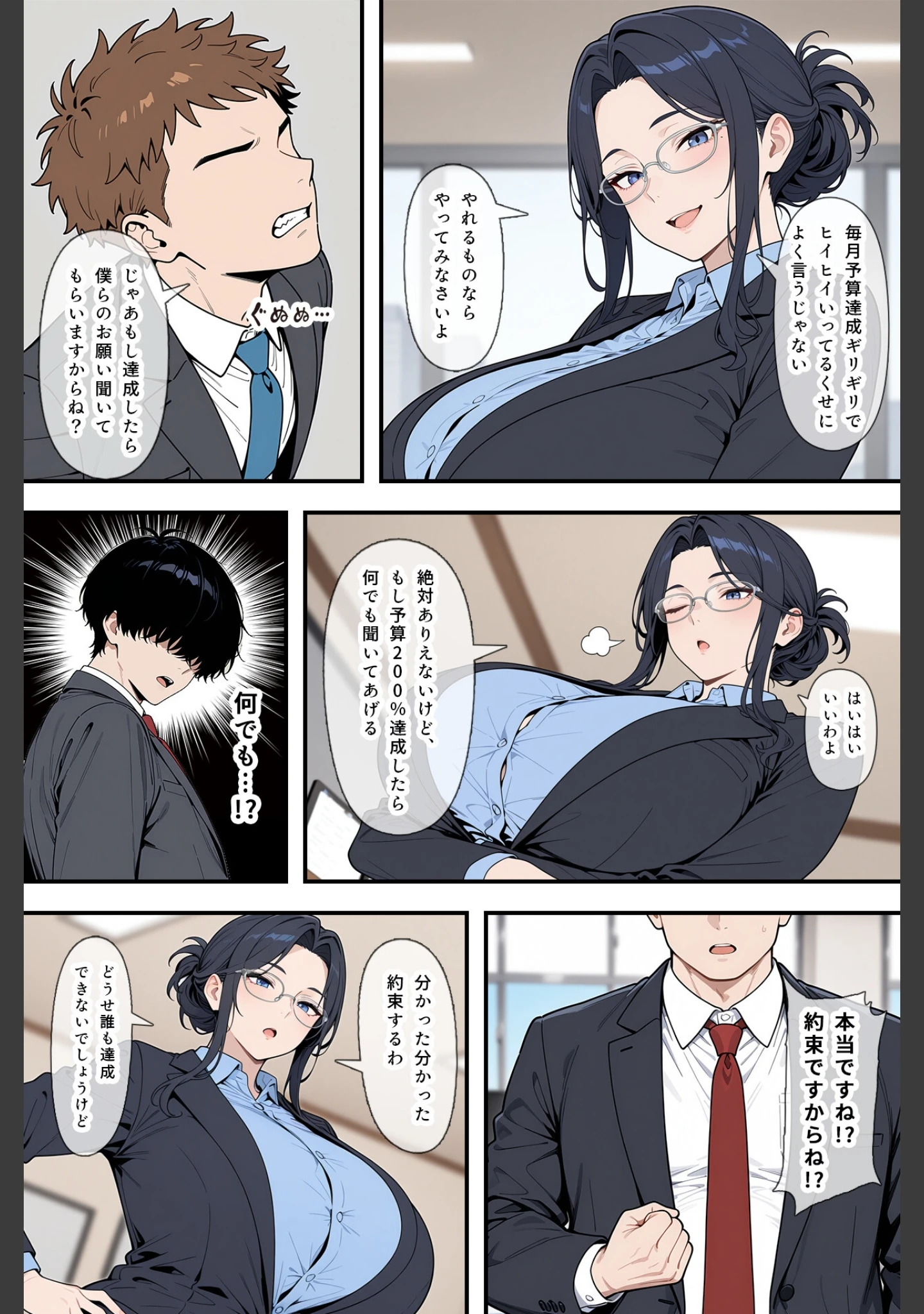 「婚期を逃した堅物女上司が部下たちの共有オナペットになった話【モザイク版】」（ベビーリーフ工房） 試し読み 3ページ目