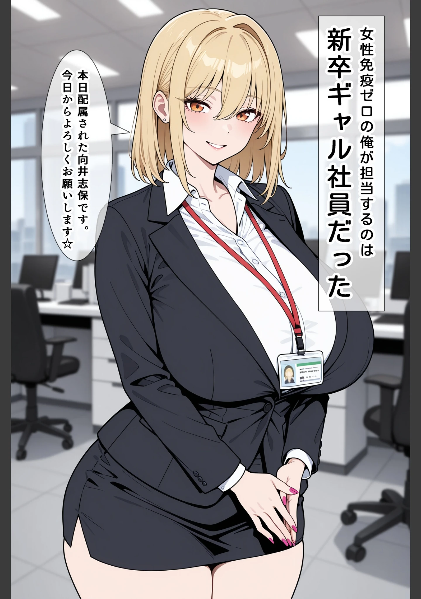 「あざとい系新卒ギャルにガチ恋されてしまった話【モザイク版】」（ベビーリーフ工房） 試し読み 2ページ目