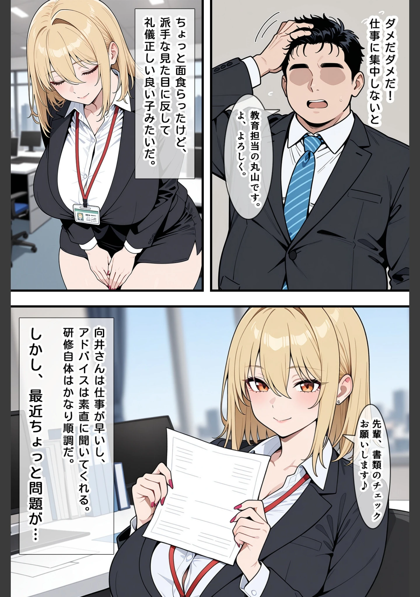 「あざとい系新卒ギャルにガチ恋されてしまった話【モザイク版】」（ベビーリーフ工房） 試し読み 4ページ目
