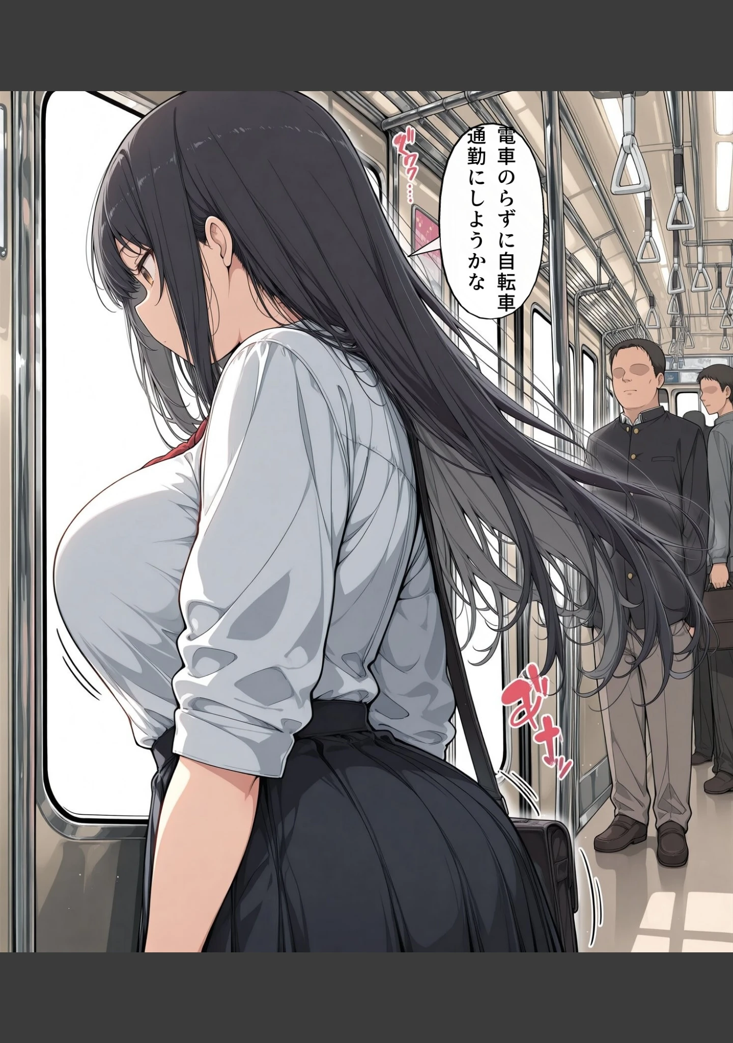 「真面目な女子校生が朝の満員電車で執拗に痴●された話【モザイク版】」（かわいいラボ） 試し読み 6ページ目